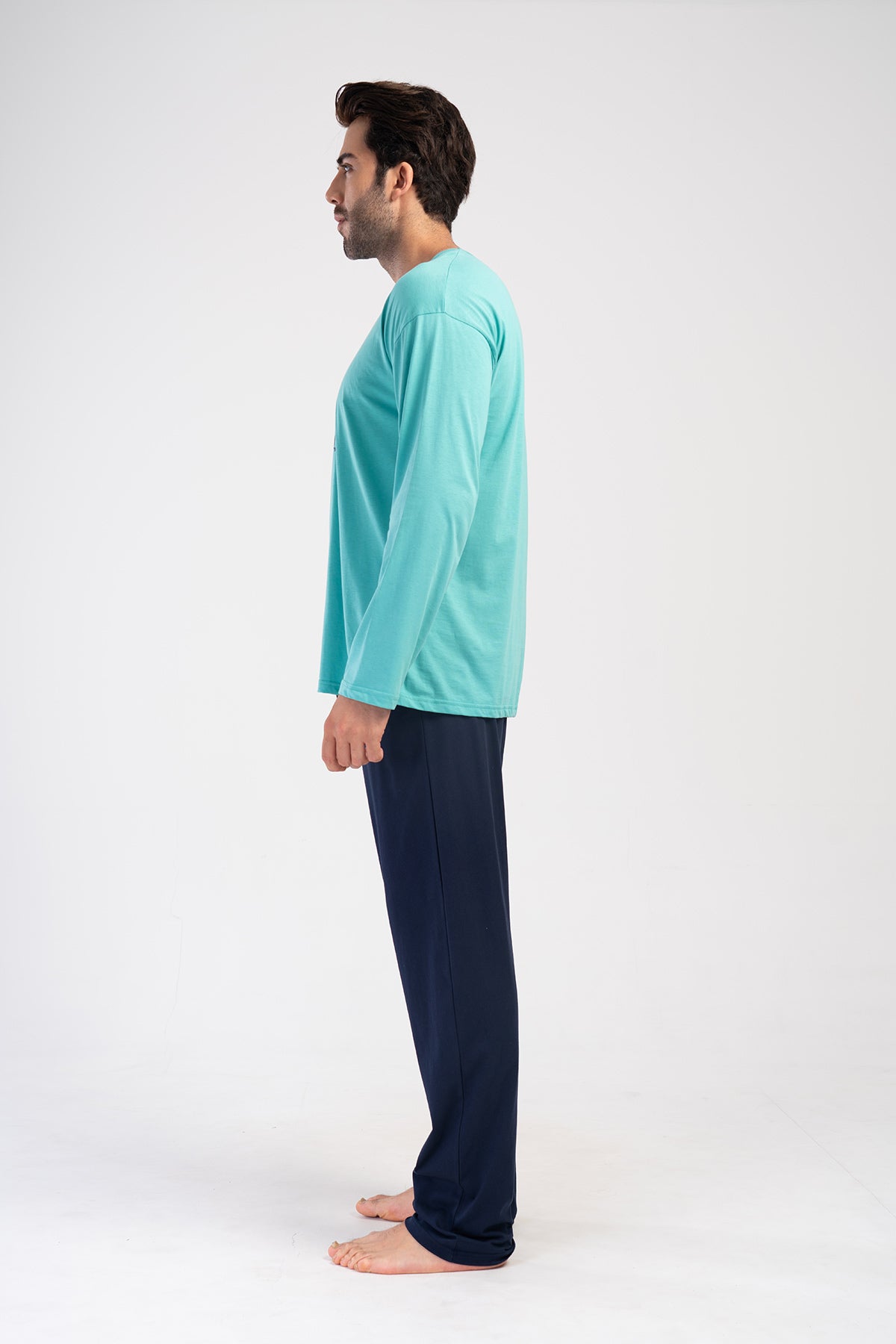 CEPLI ERKEK P.SUPREM O YAKA UZUN KOL PIJAMA TAKIM