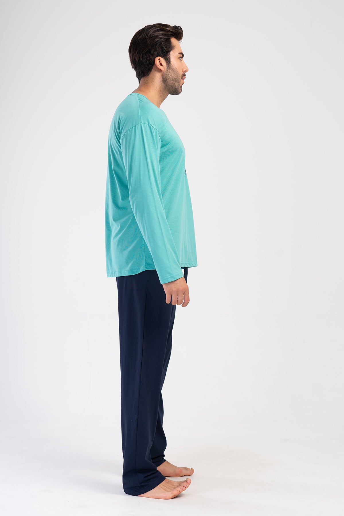 CEPLI ERKEK P.SUPREM O YAKA UZUN KOL PIJAMA TAKIM