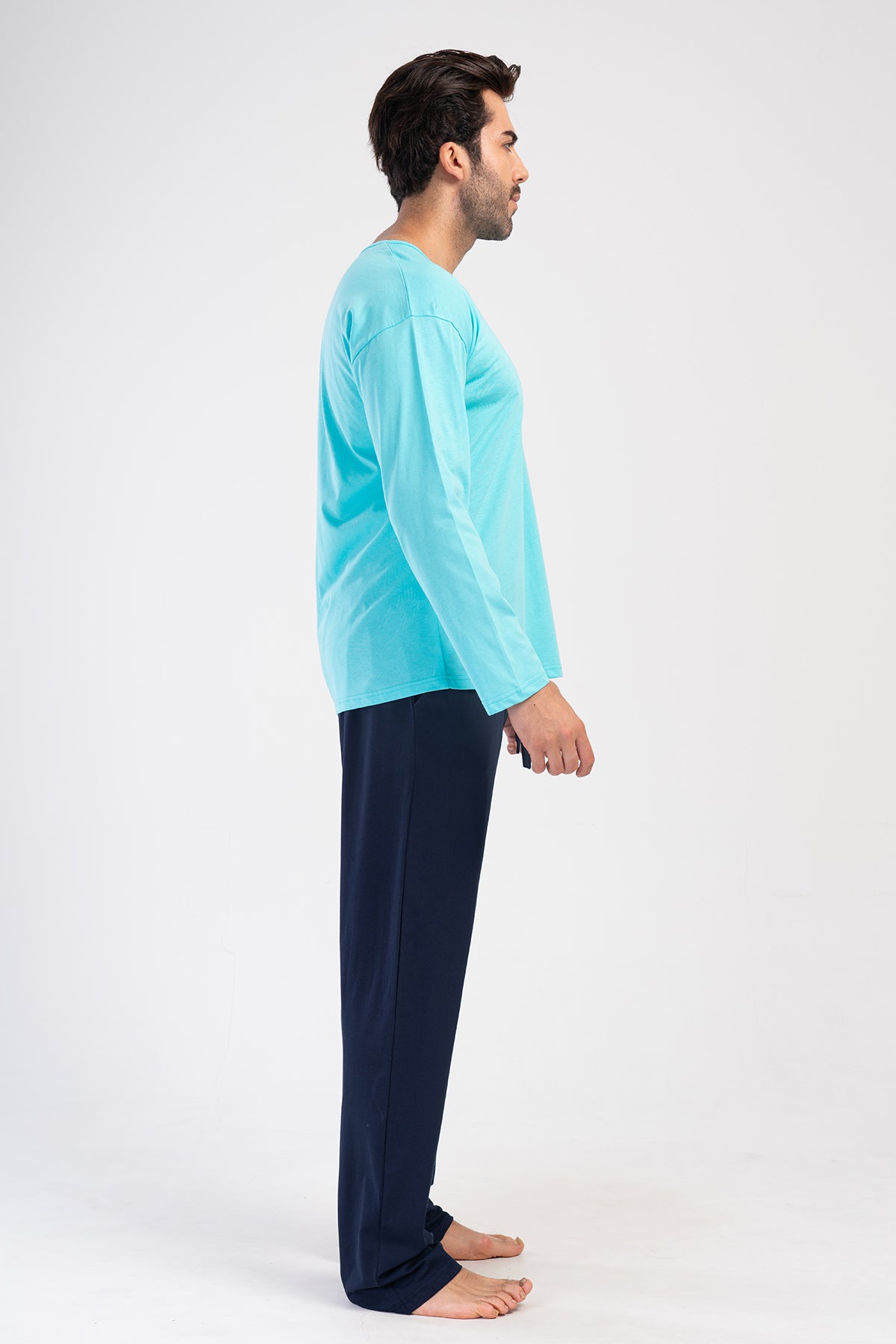 CEPLI ERKEK P.SUPREM O YAKA UZUN KOL PIJAMA TAKIM