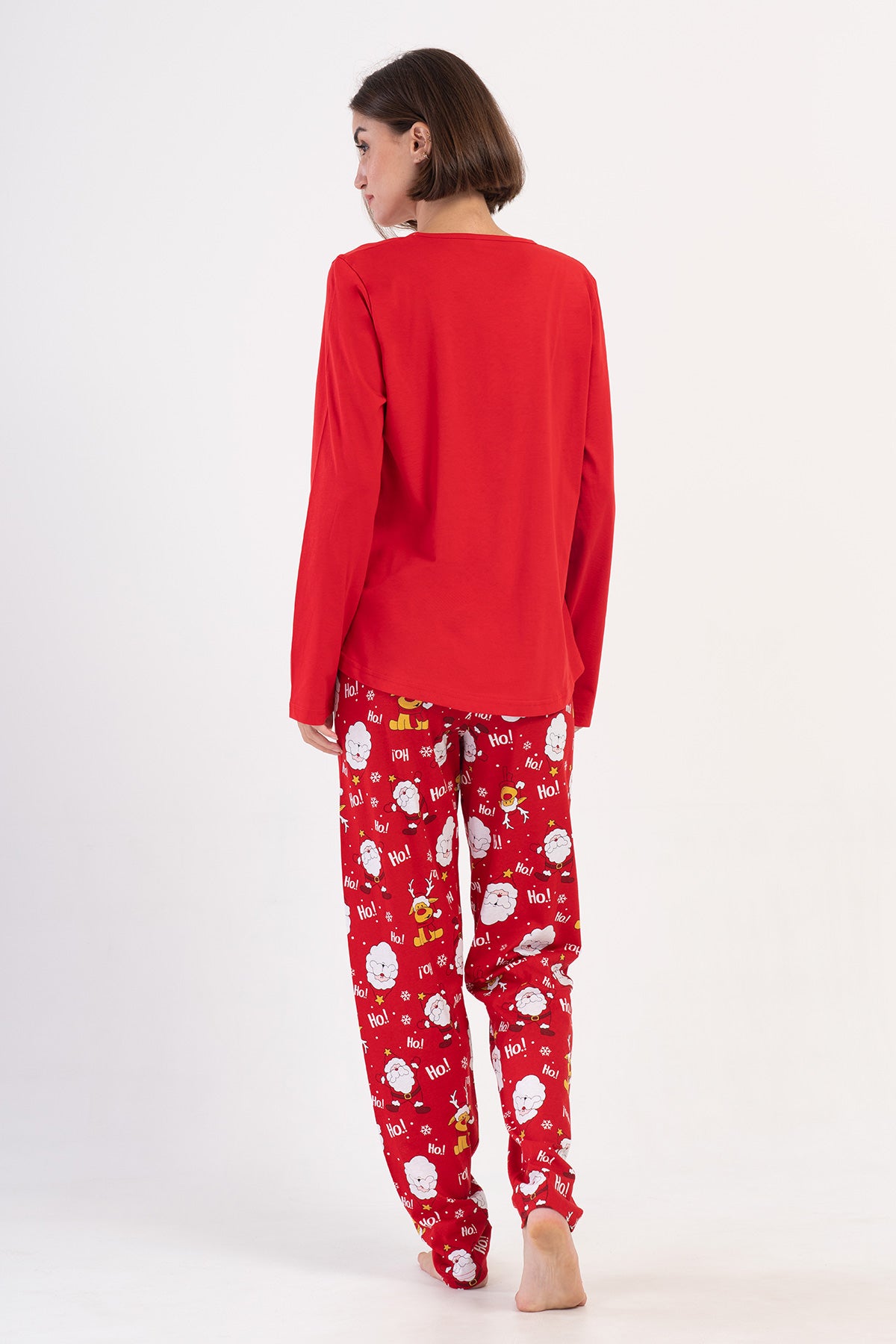 KADIN P.SUPREM XXL O YAKA UZUN KOL ETEGI OVAL PIJAMA TAKIM