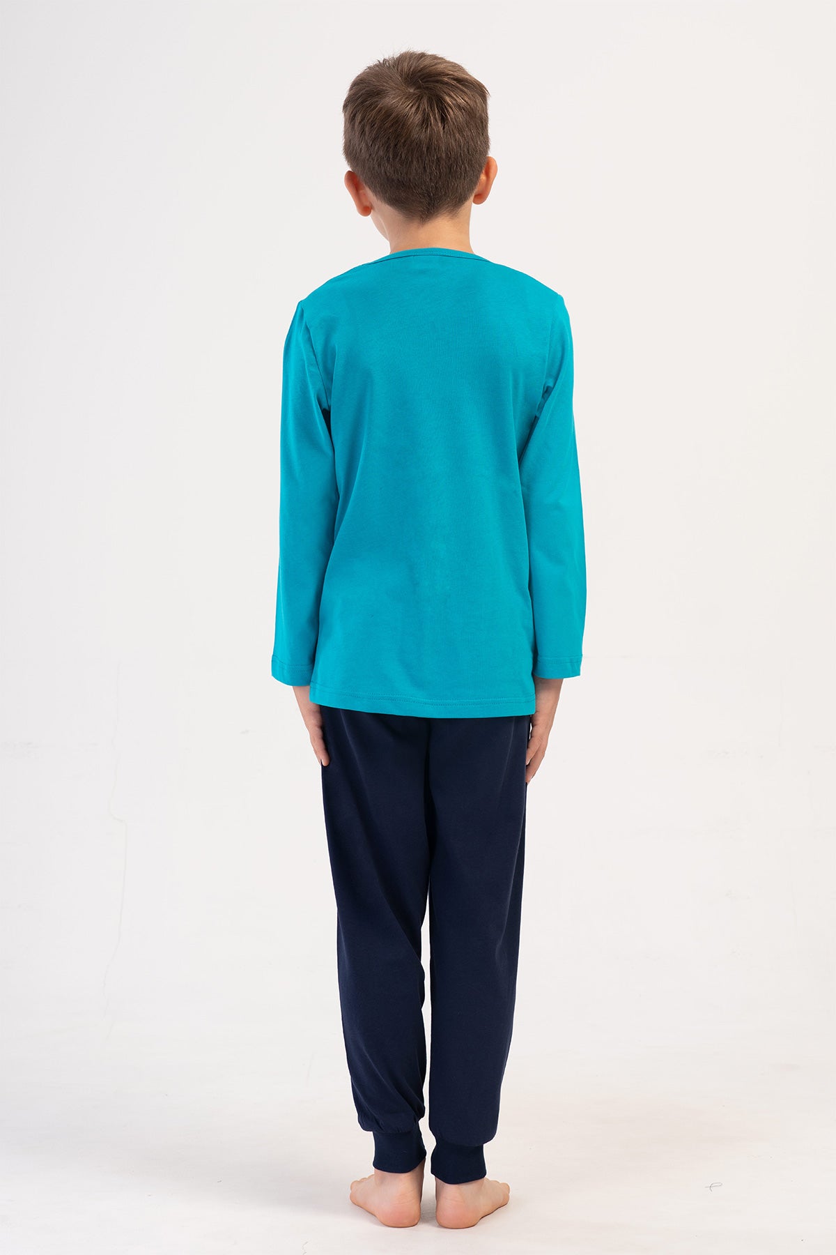 ERKEK COCUK P.SUPREM O YAKA UZUN KOL PIJAMA MANSETLI TAKIM(9/10-15/16)