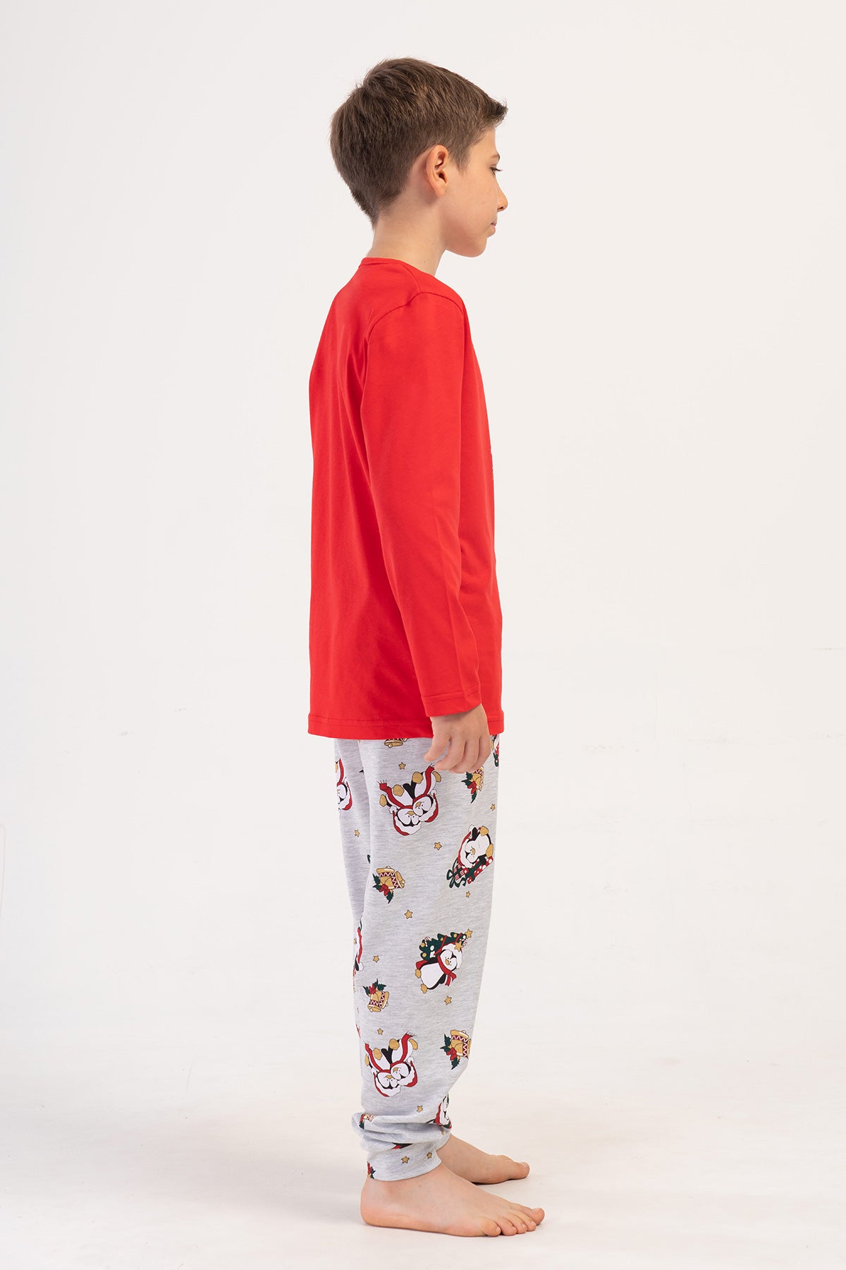 ERKEK COCUK P.SUPREM O YAKA UZUN KOL ETEGI OVAL MANSETLI PIJAMA TAKIM(9-10/15-16)