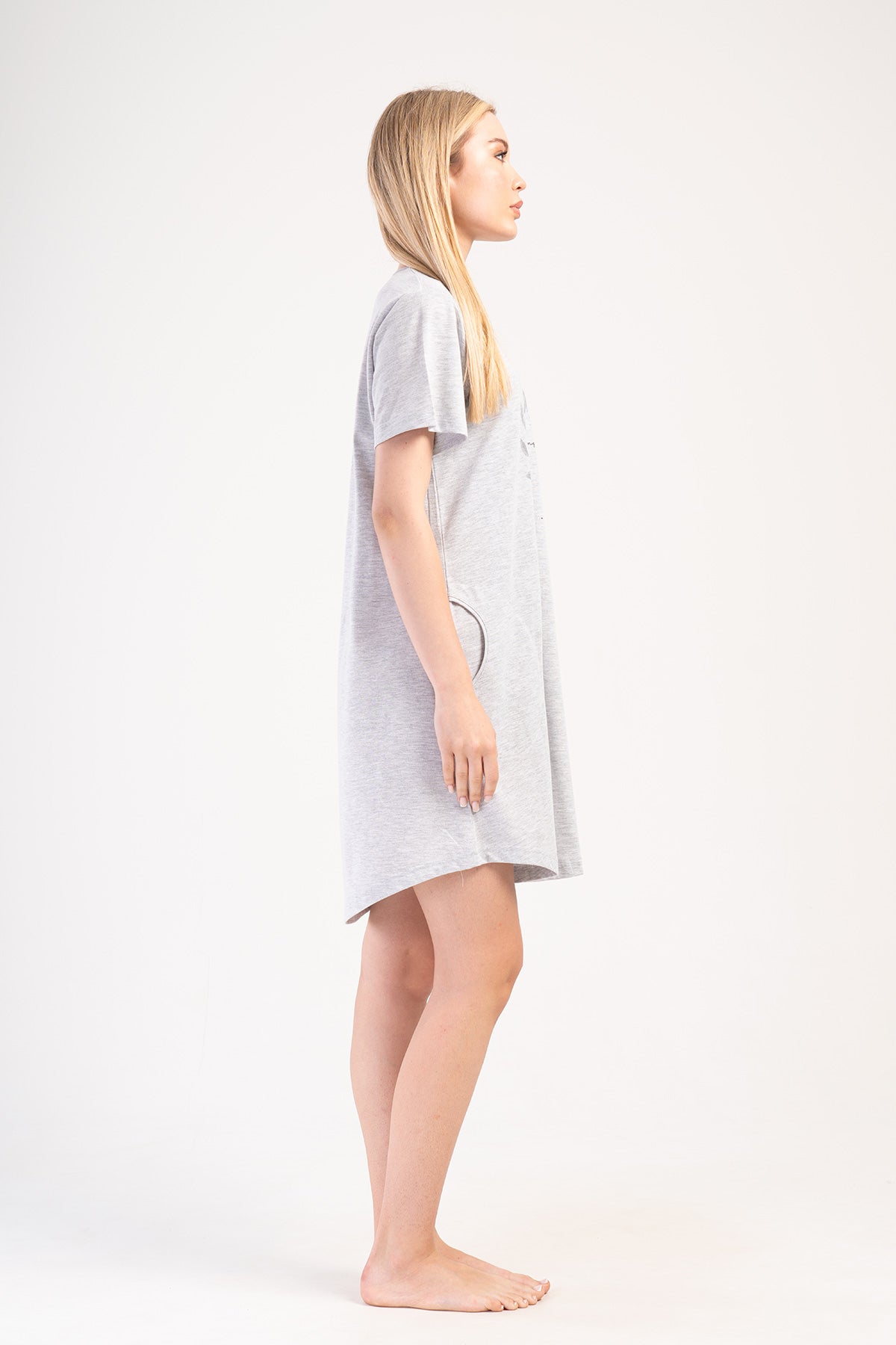 KADIN P.SUPREM XXL O YAKA KISA KOL ETEGI OVAL CEPLI TUNIK