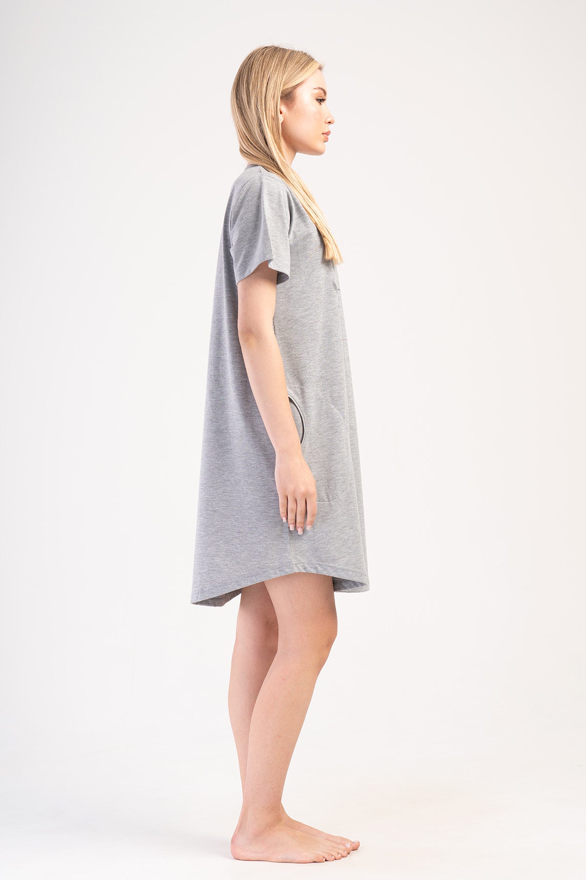 KADIN P.SUPREM XXL O YAKA KISA KOL ETEGI OVAL CEPLI TUNIK