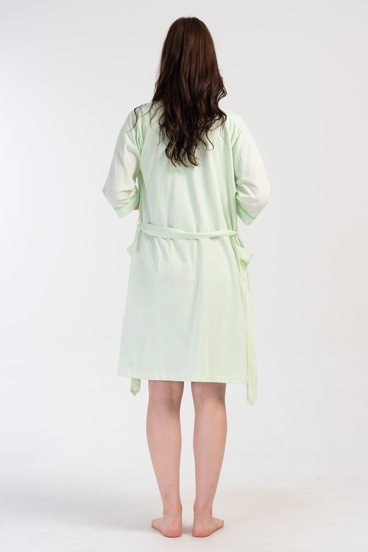 KADIN P.SUPREM CIFT PATLI KISA KOL HAMILE TUNIK+3/4KOL CEPLI SABAHLIK TAKIM