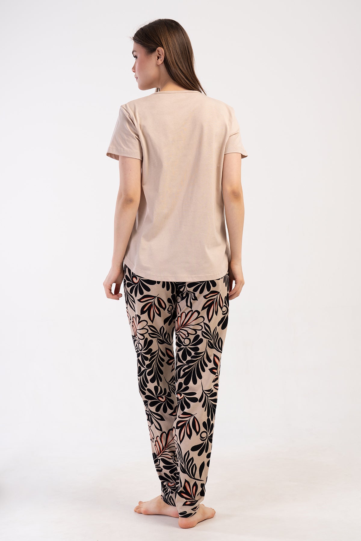 KADIN P.SUPREM XXL O YAKA KISA KOL ETEGI OVAL PIJAMA TAKIM