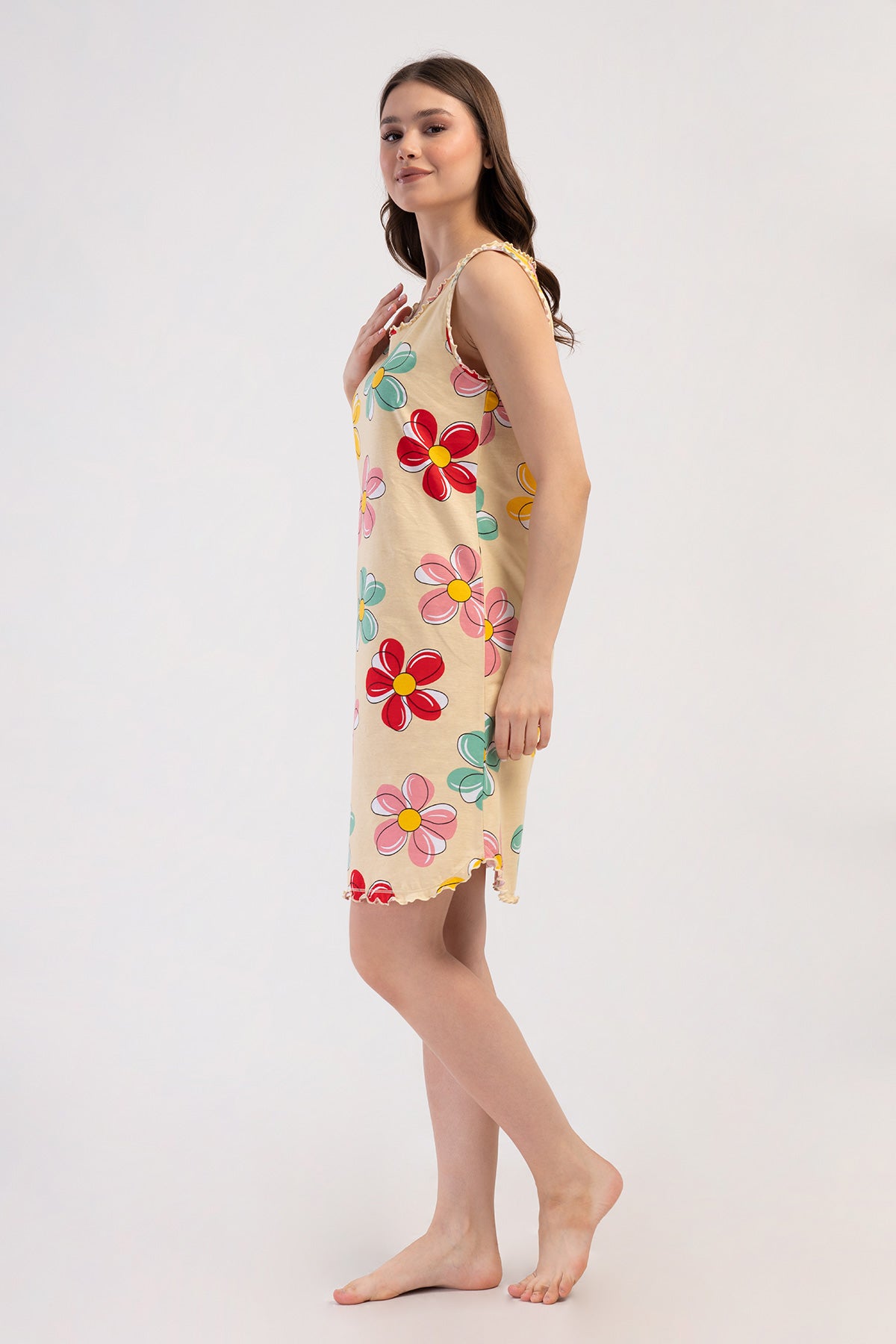 KADIN P.SUPREM O YAKA GENIS ASKILI BIBILALI ETEGI OVAL TUNIK