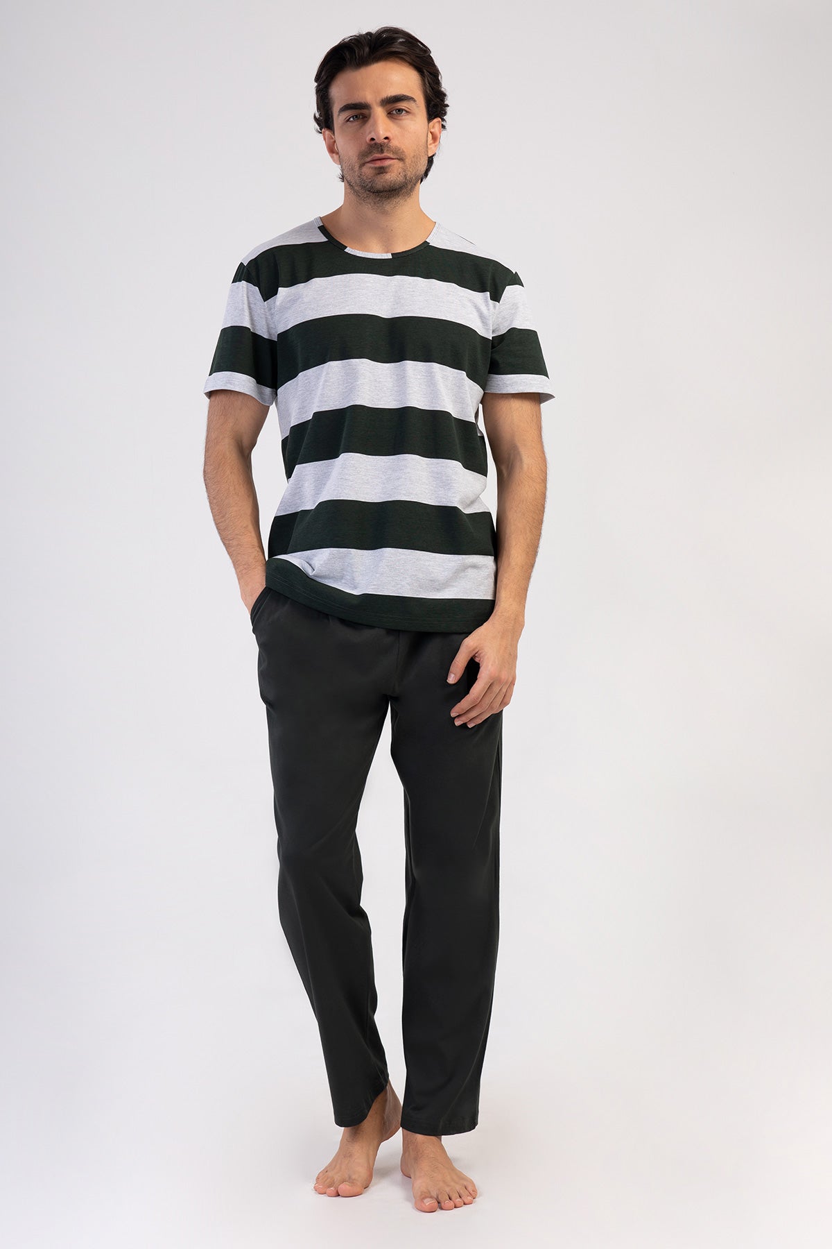 CEPLI ERKEK P.SUPREM O YAKA KISA KOL PIJAMA TAKIM