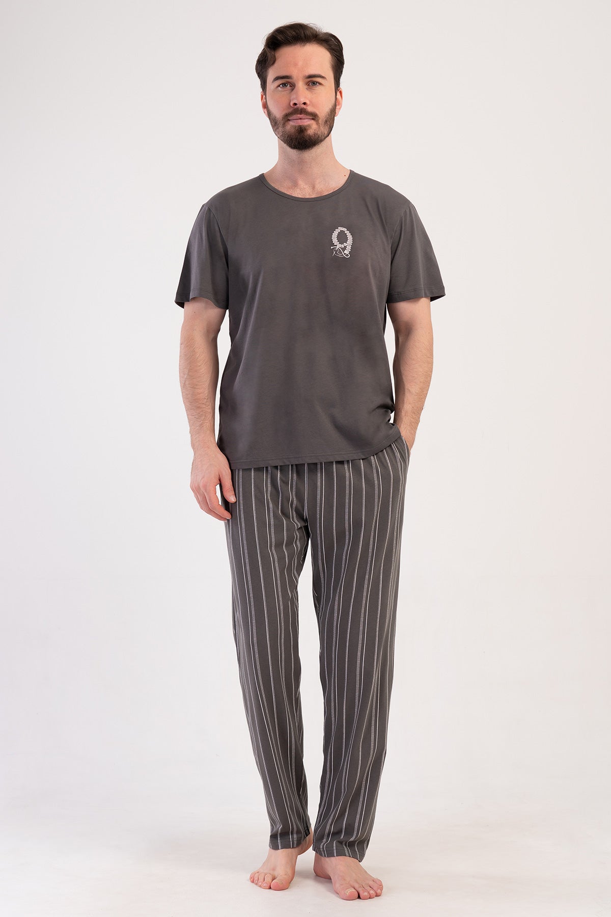 CEPLI ERKEK P.SUPREM O YAKA KISA KOL PIJAMA TAKIM