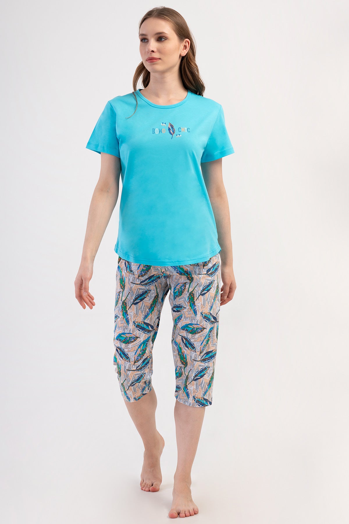 Woman Supreme Big Size Oleo Capri Set