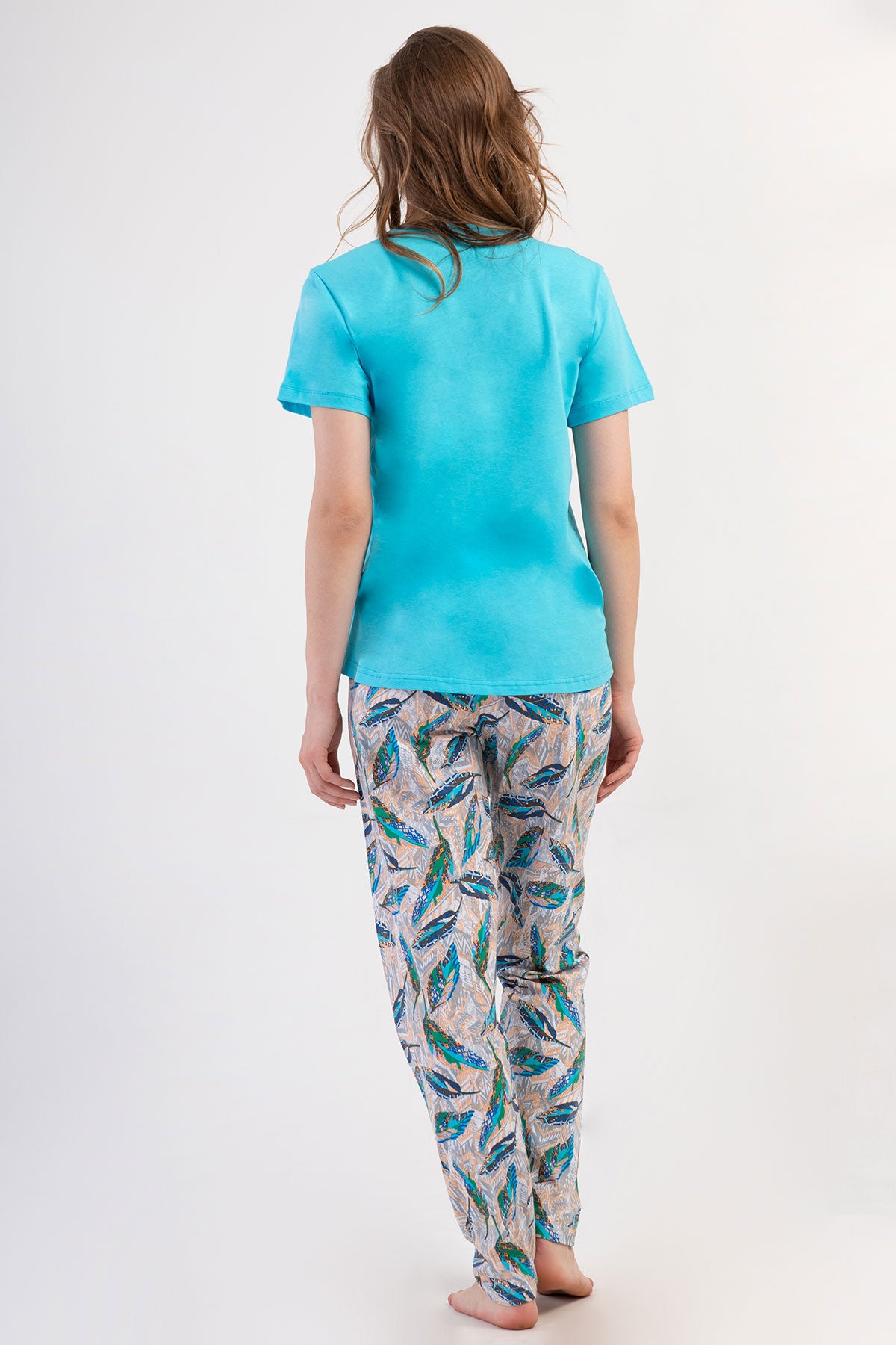 KADIN P.SUPREM XXL O YAKA KISA KOL ETEGI OVAL PIJAMA TAKIM