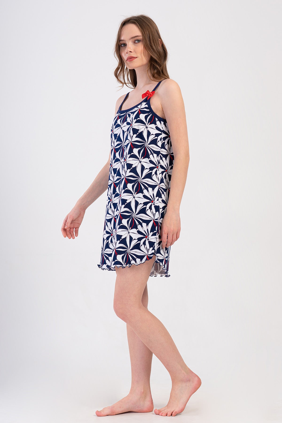 KADIN P.SUPREM IP ASKILI FIYONKLU BIBILALI ETEGI OVAL TUNIK