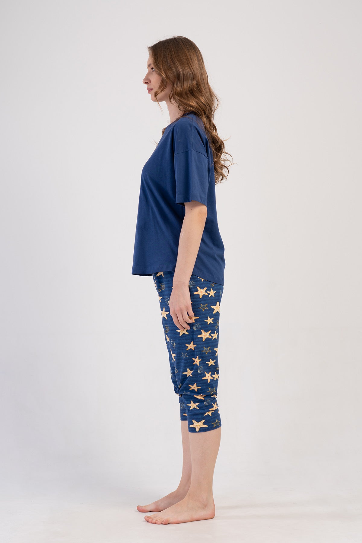 Woman Lycra Supreme Big Size Sarra Capri Set