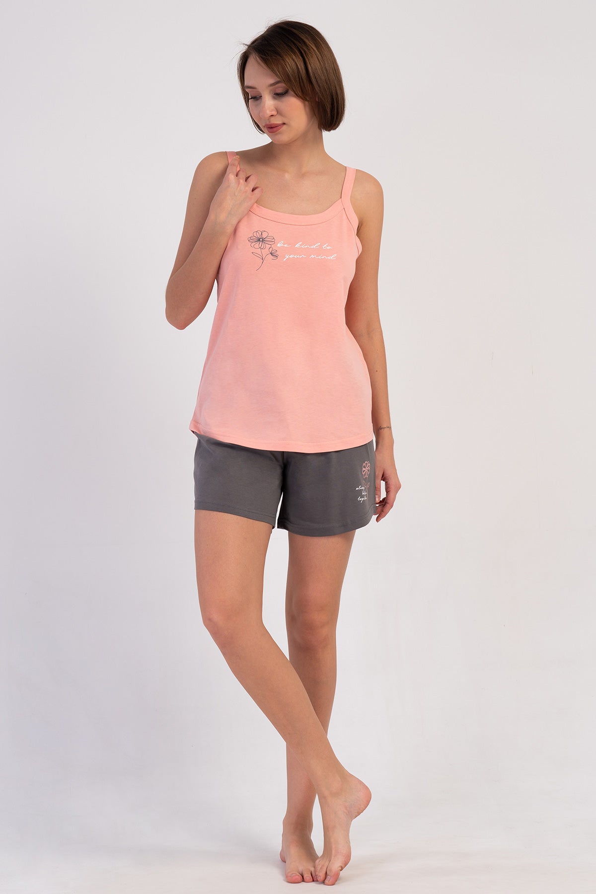 Woman Supreme Big Size Oly Thin Strap Short Set