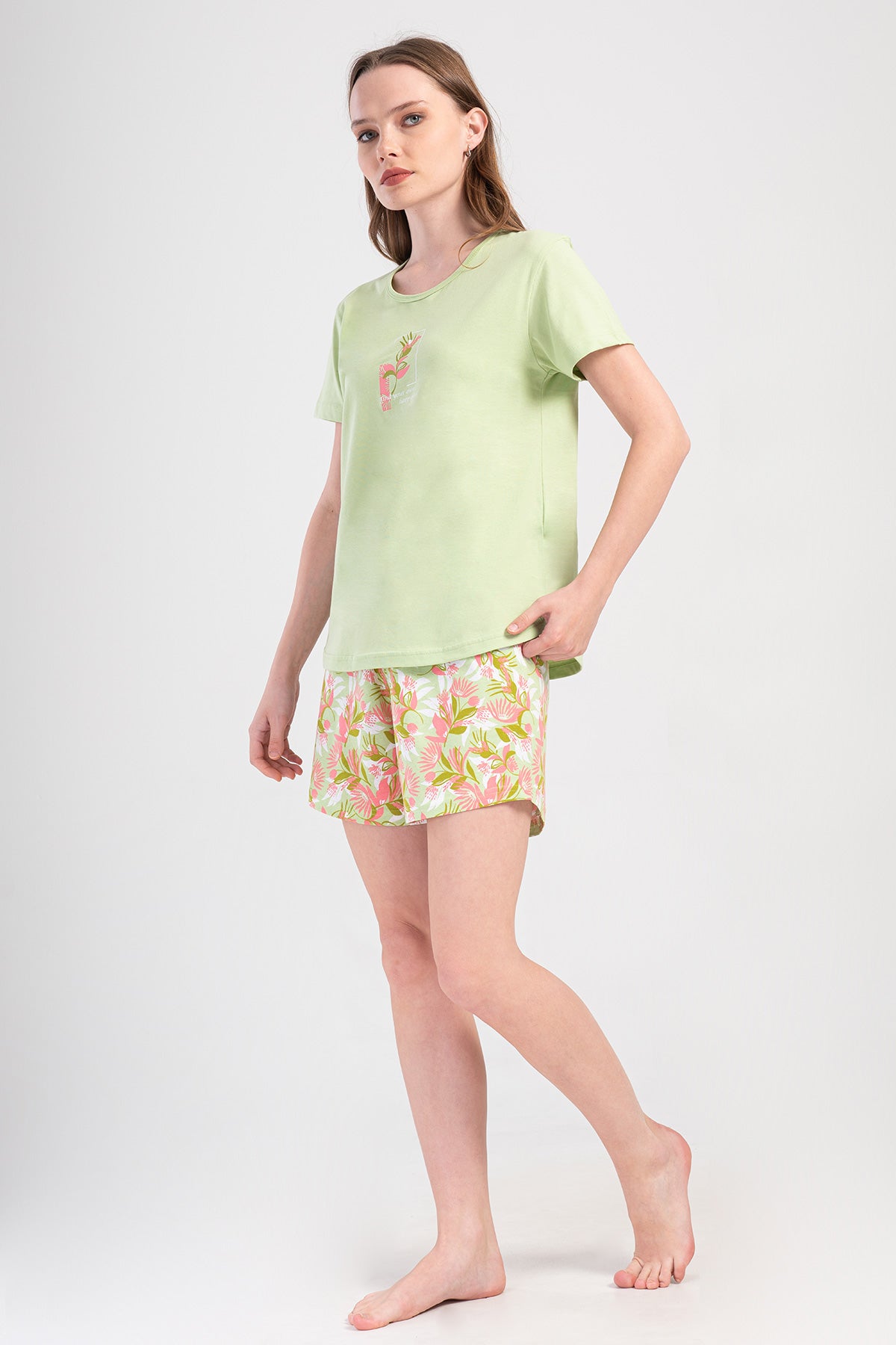 Woman Supreme Lase Short Sleeve Short Set
