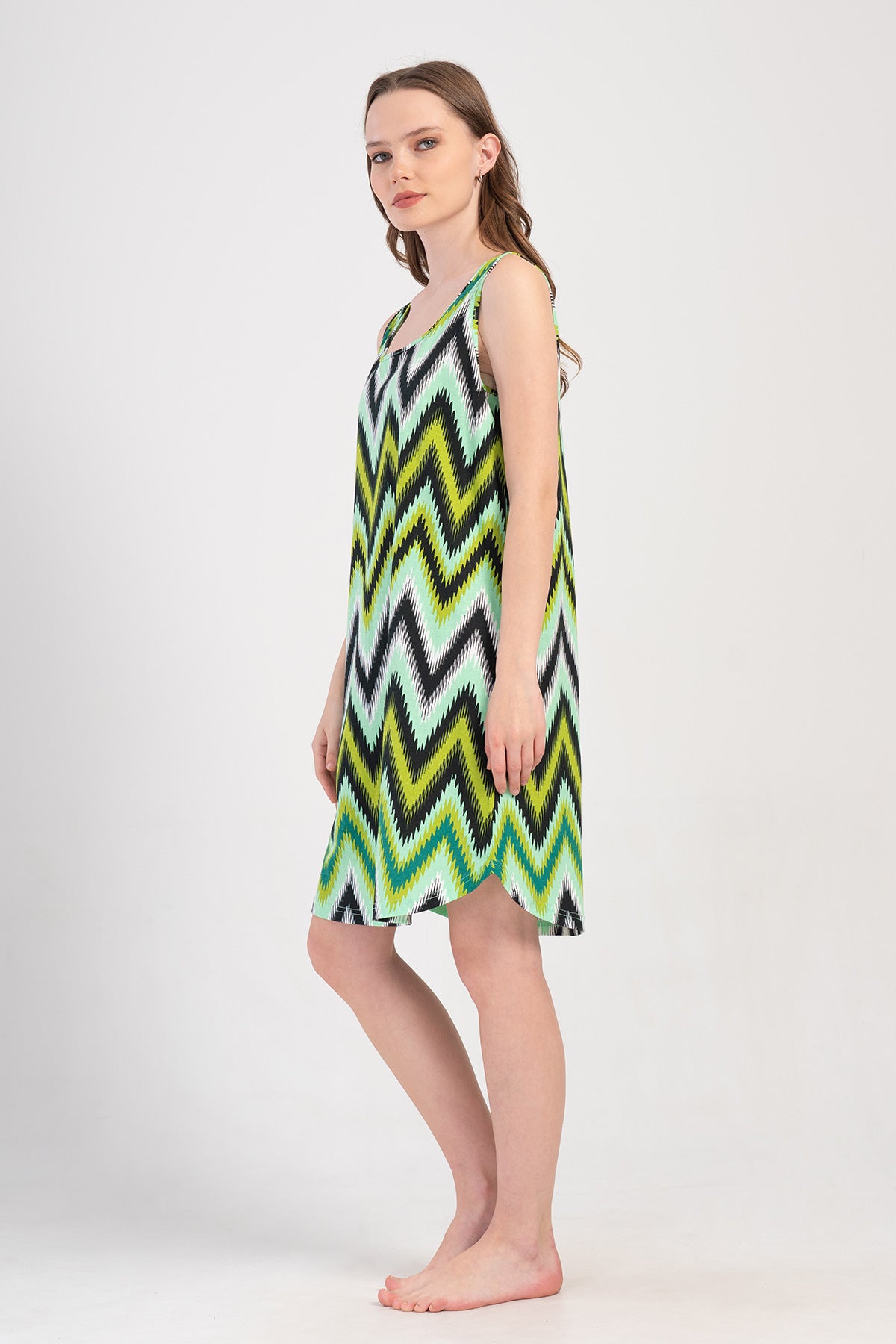 KADIN P.SUPREM O YAKA GENIS ASKILI ETEGI OVAL TUNIK