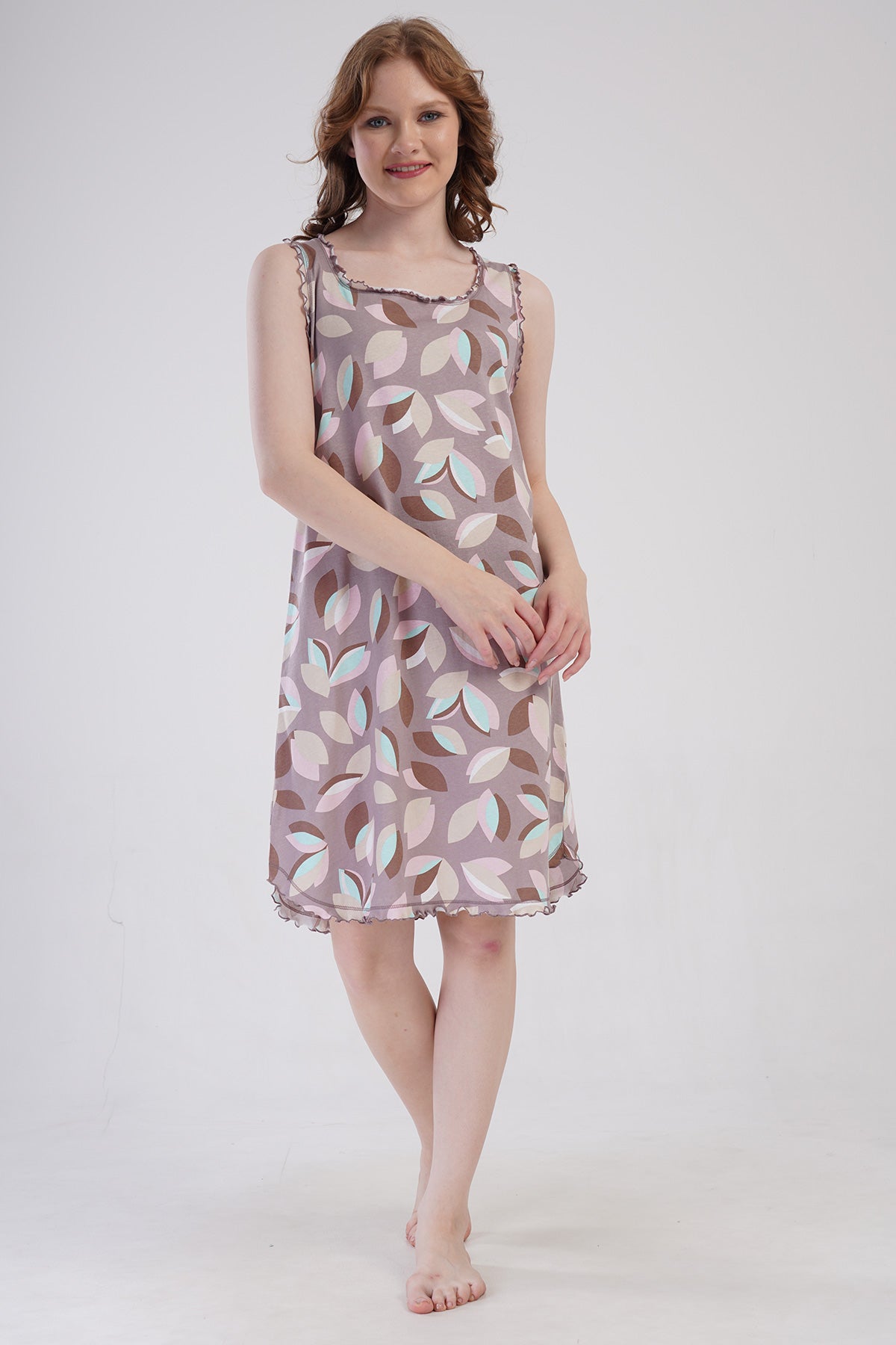 KADIN P.SUPREM XXL O YAKA BIBILALI GENIS ASKILI ETEGI OVAL TUNIK