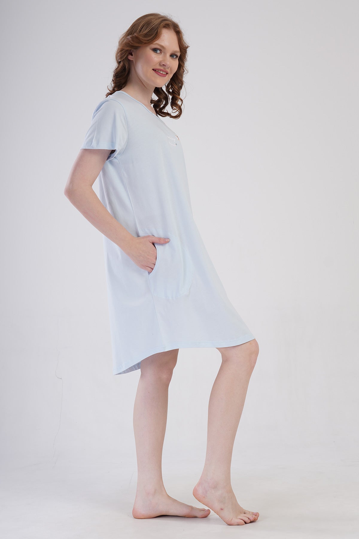 KADIN P.SUPREM XXL O YAKA KISA KOL ETEGI OVAL CEPLI TUNIK