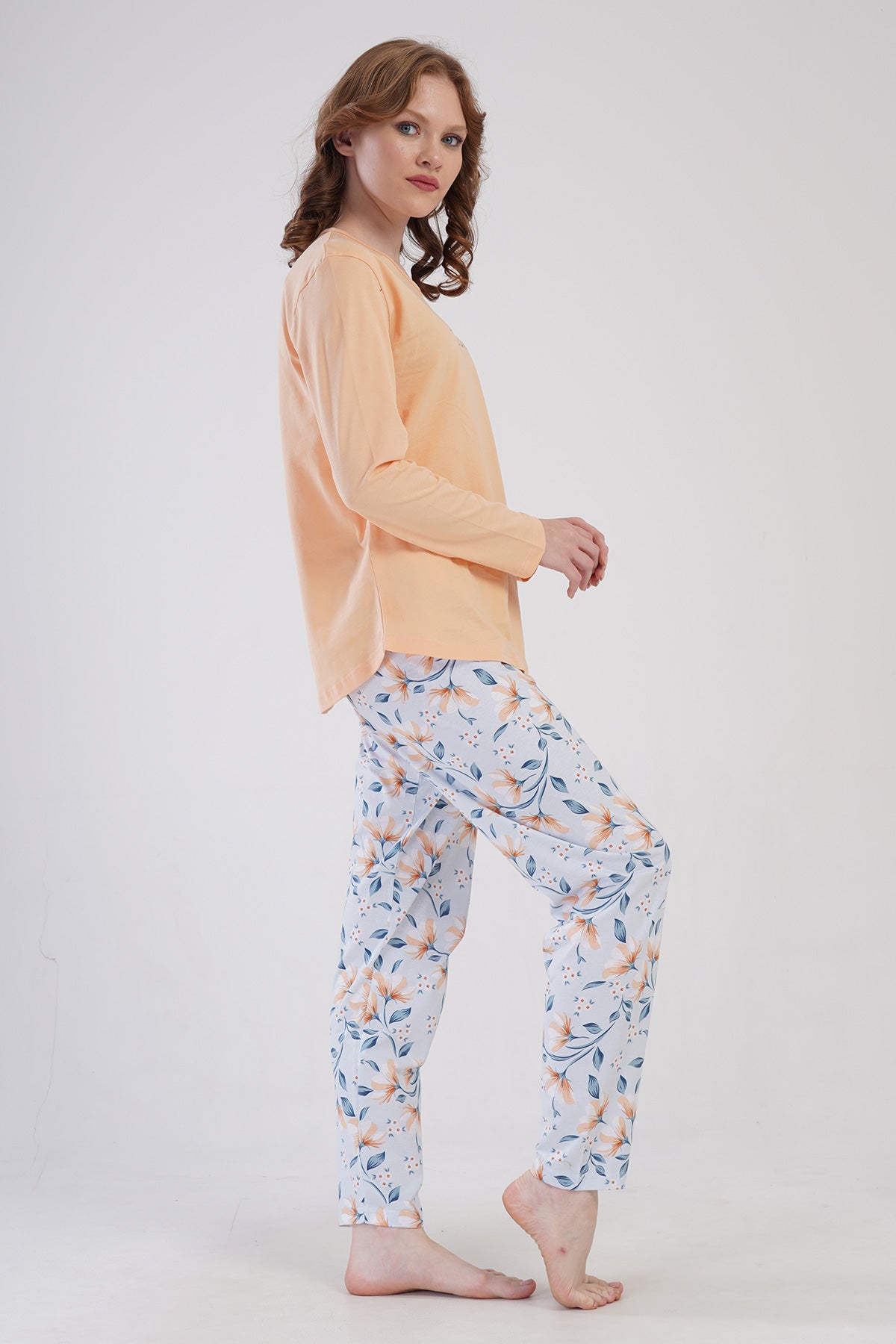 KADIN P.SUPREM O YAKA UZUN KOL ETEGI OVAL PIJAMA TAKIM