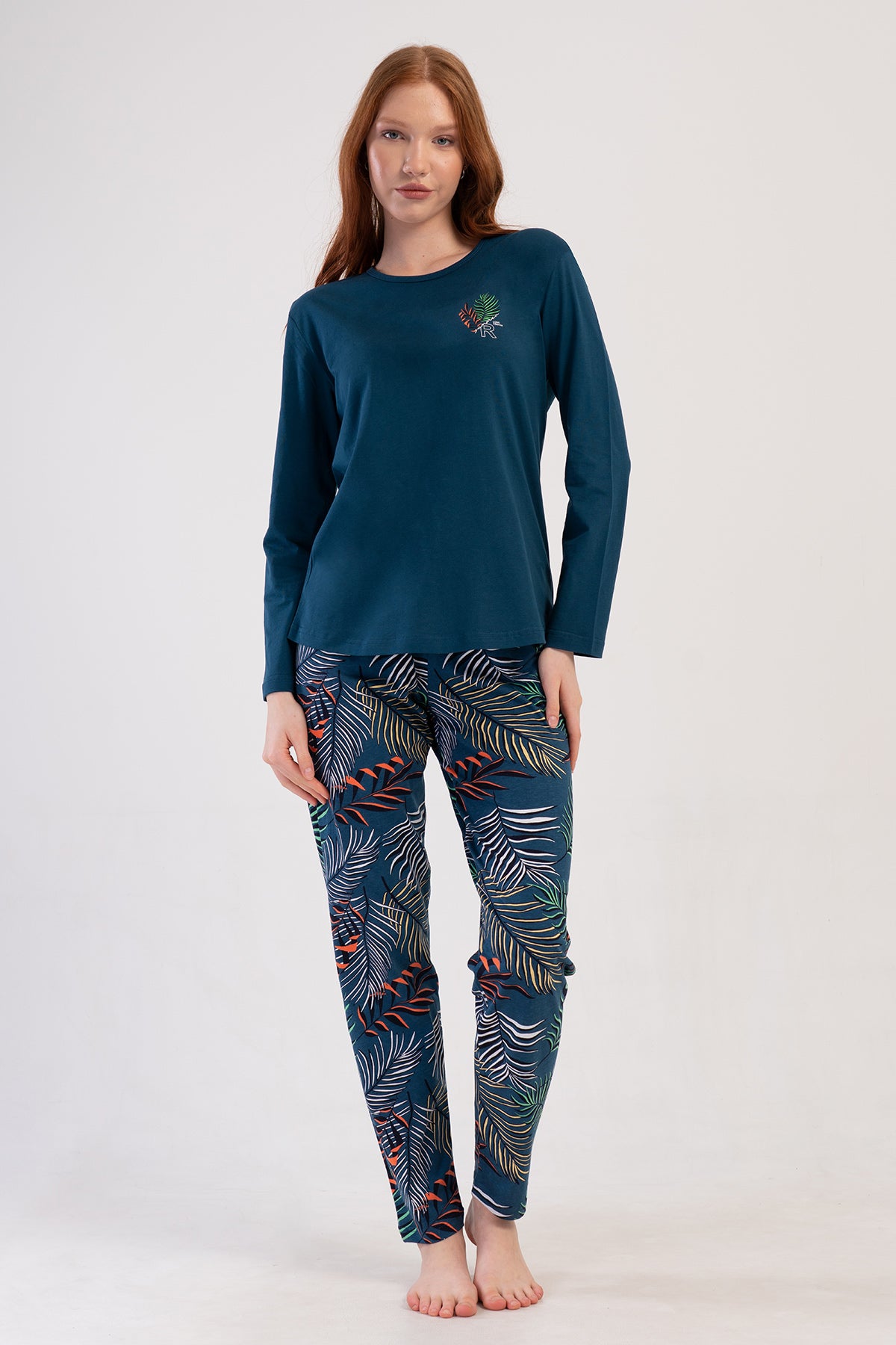KADIN P.SUPREM O YAKA UZUN KOL ETEGI OVAL PIJAMA TAKIM