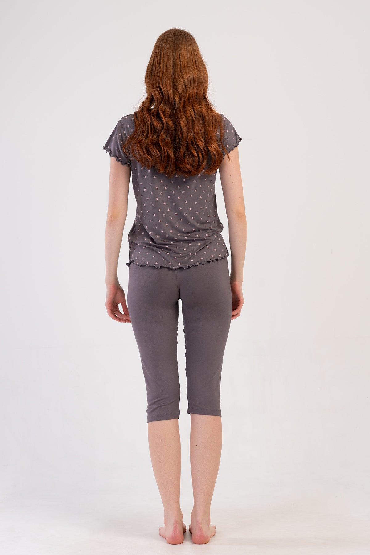 KADIN LYC VISCON XXL KAYIK YAKA FIYONKLU BIBILALI KISA KOL KAPRI TAKIM