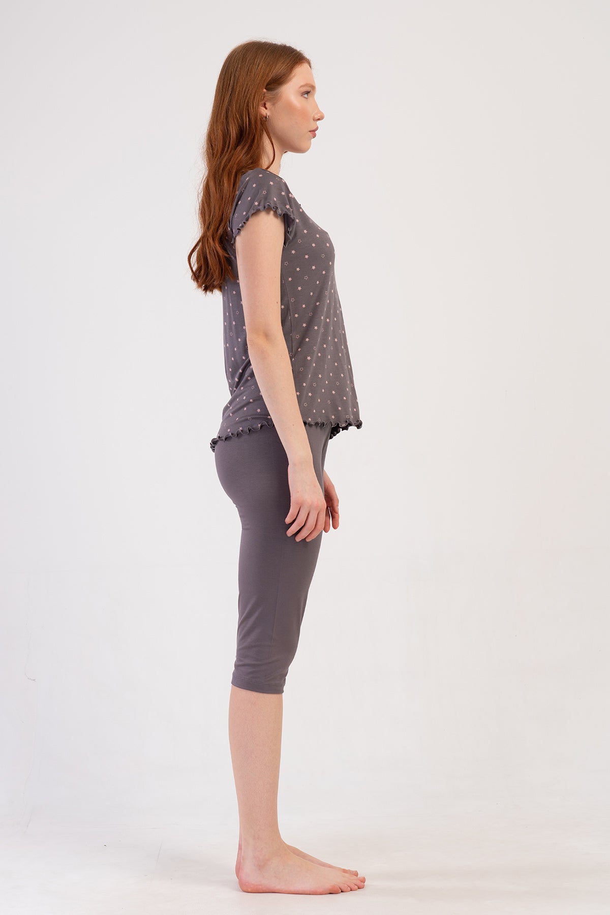 KADIN LYC VISCON XXL KAYIK YAKA FIYONKLU BIBILALI KISA KOL KAPRI TAKIM