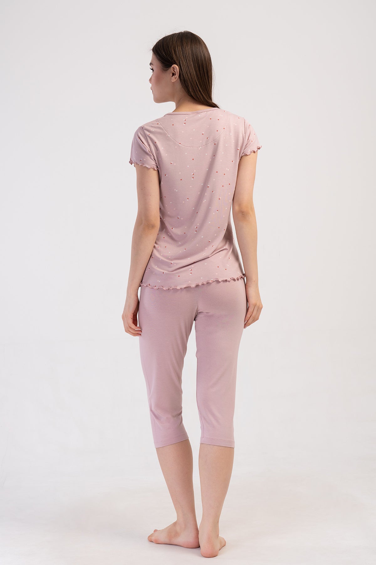 KADIN LYC VISCON XXL KAYIK YAKA FIYONKLU BIBILALI KISA KOL ETEGI OVAL KAPRI TAKIM