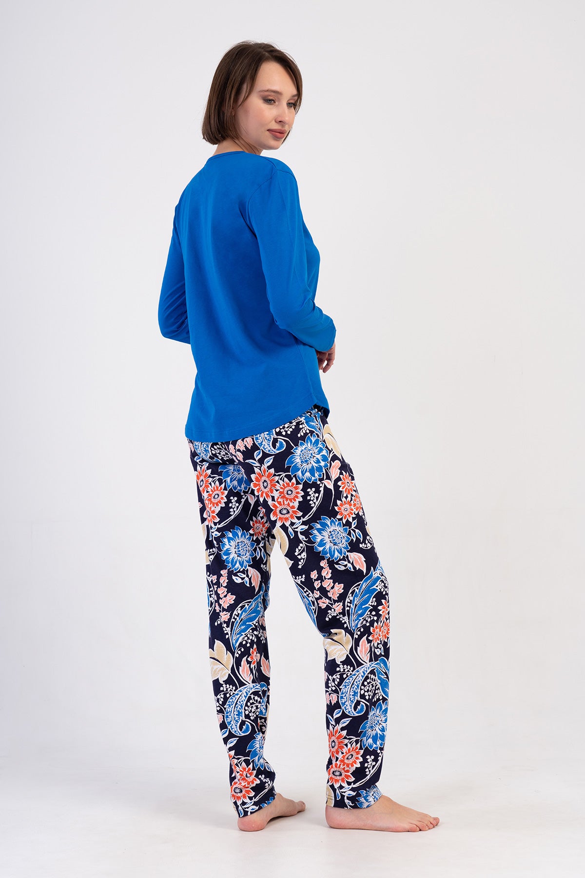 KADIN P.SUPREM O YAKA UZUN KOL ETEGI OVAL PIJAMA TAKIM