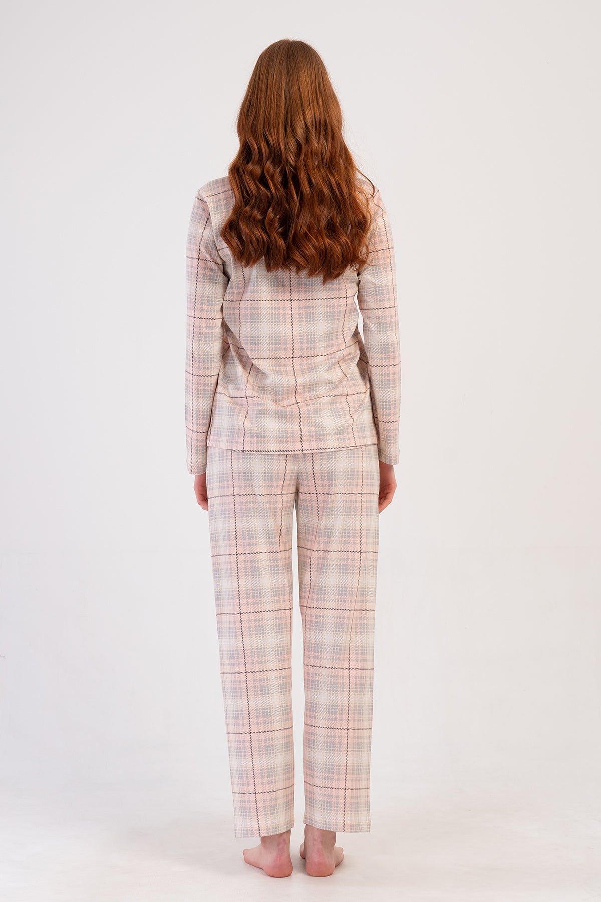 KADIN P.SUPREM GOMLEK YAKA TAMAMI DUGMELI UZUN KOL CEPLI PIJAMA TAKIM