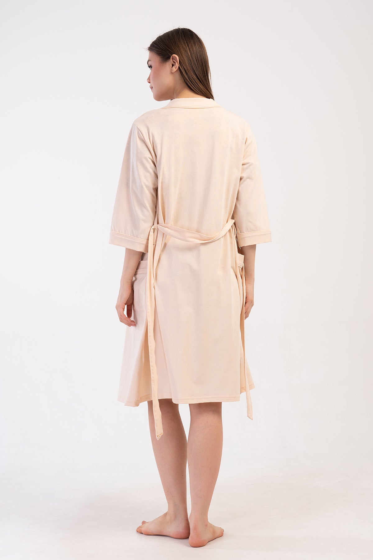 KADIN P.SUPREM CIFT PATLI KISA KOL HAMILE TUNIK+3/4 KOL CEPLI SABAHLIK TAKIM