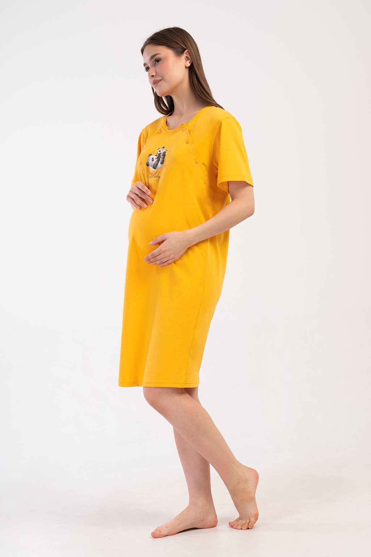 KADIN P.SUPREM CIFT PATLI KISA KOL HAMILE TUNIK