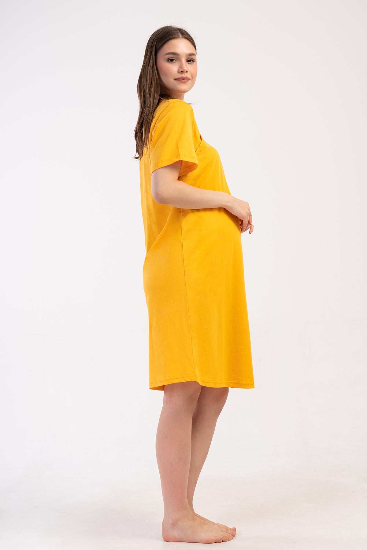 KADIN P.SUPREM CIFT PATLI KISA KOL HAMILE TUNIK