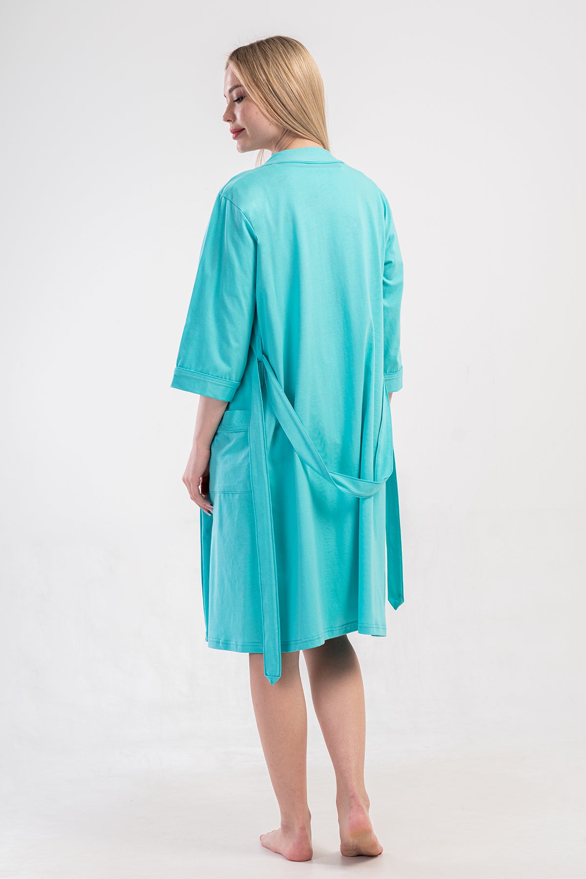 KADIN P.SUPREM CIFT PATLI KISA KOL HAMILE TUNIK+3/4 KOL CEPLI SABAHLIK TAKIM