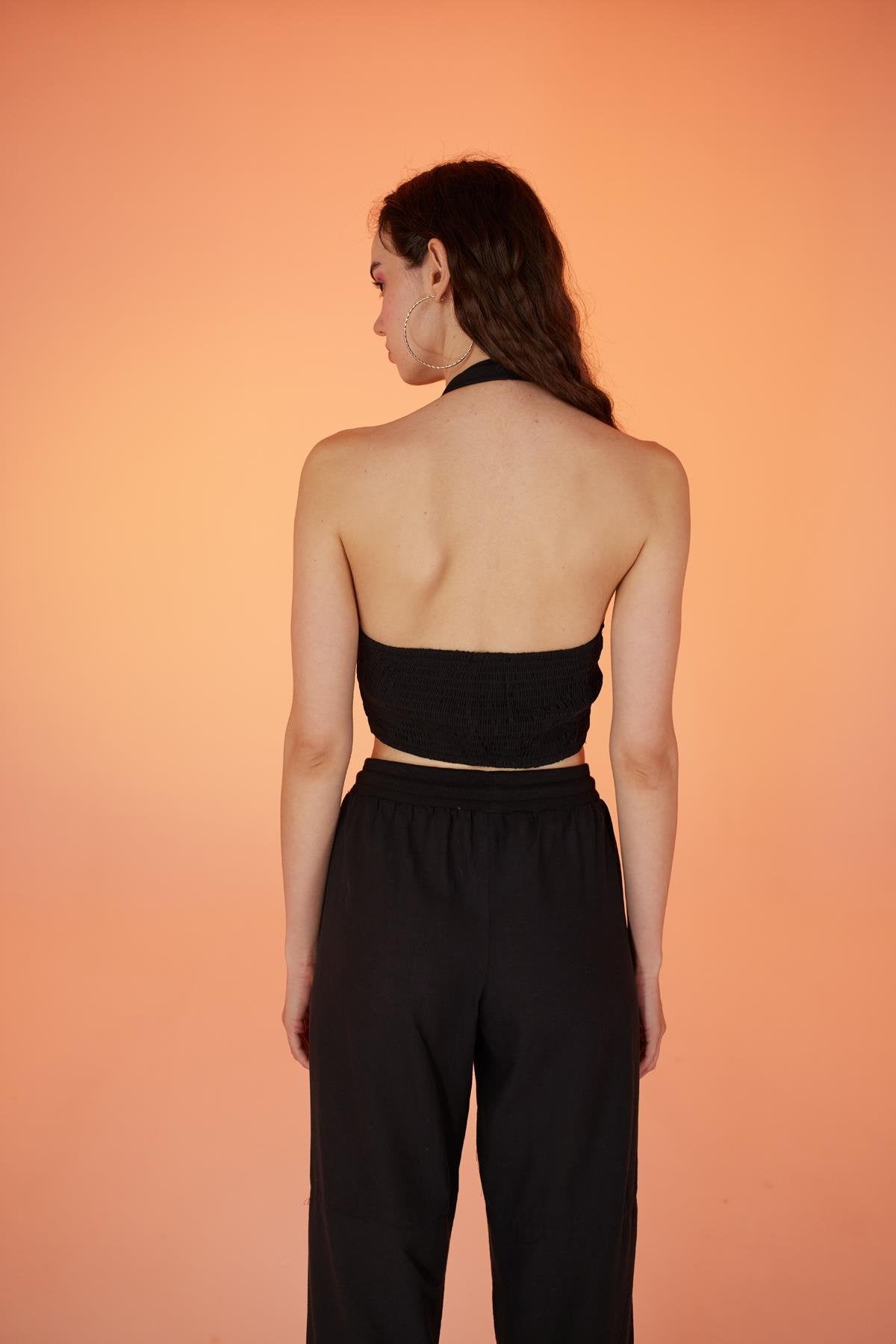 Rise Aksesuarlı Bluz Siyah