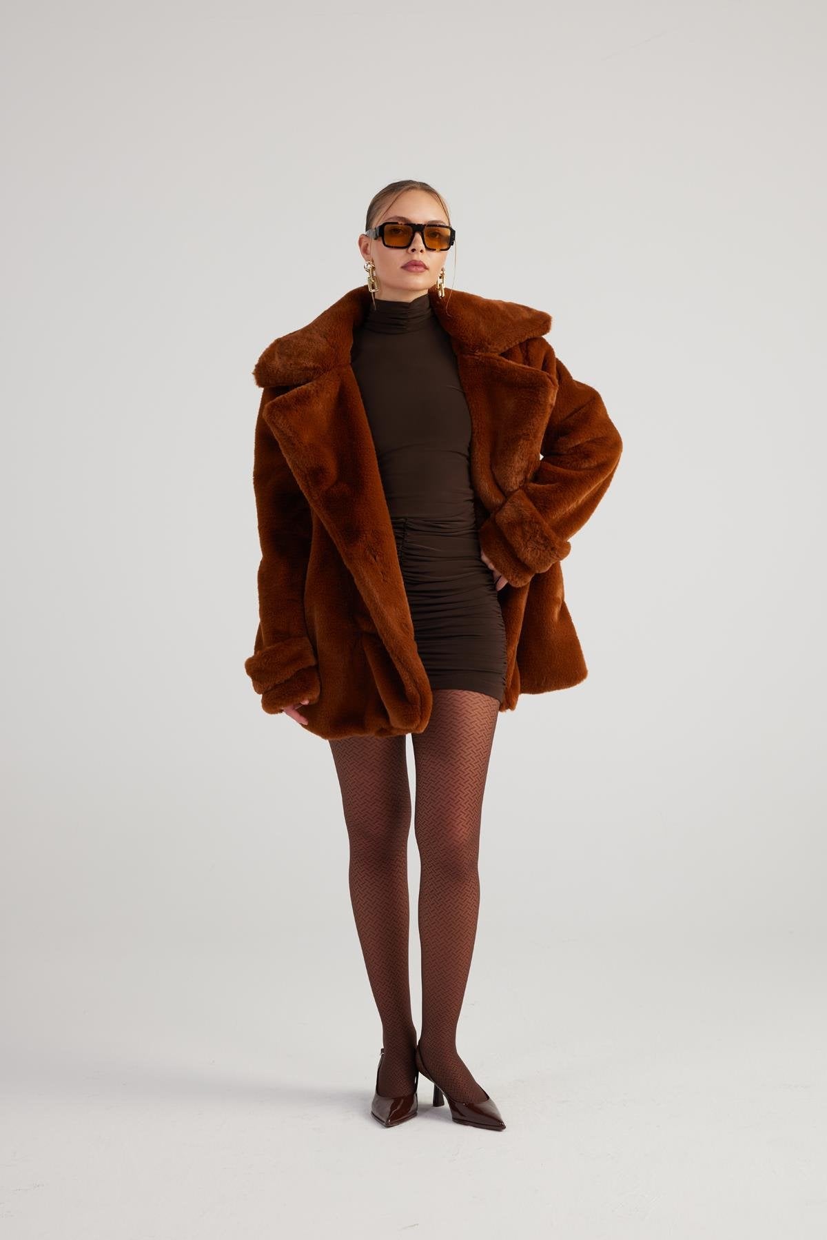 Mobby Kürk Ceket Kahve