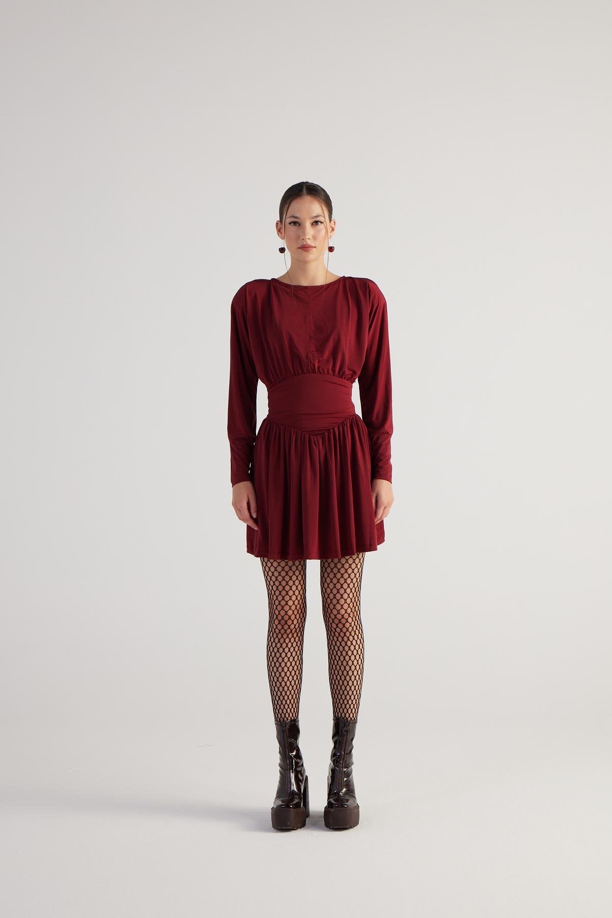 Jade Elbise Bordo Bordo L