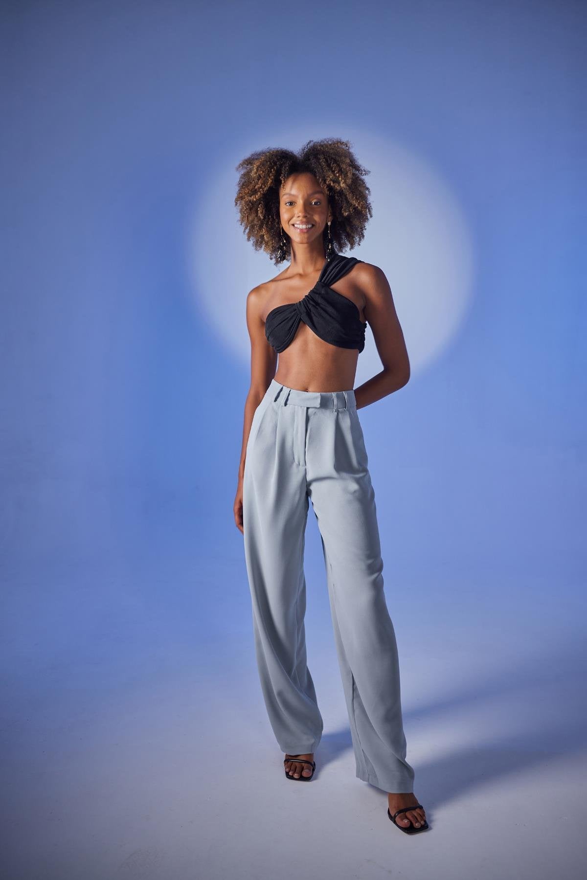 Palasia Pantolon Gri Gri L