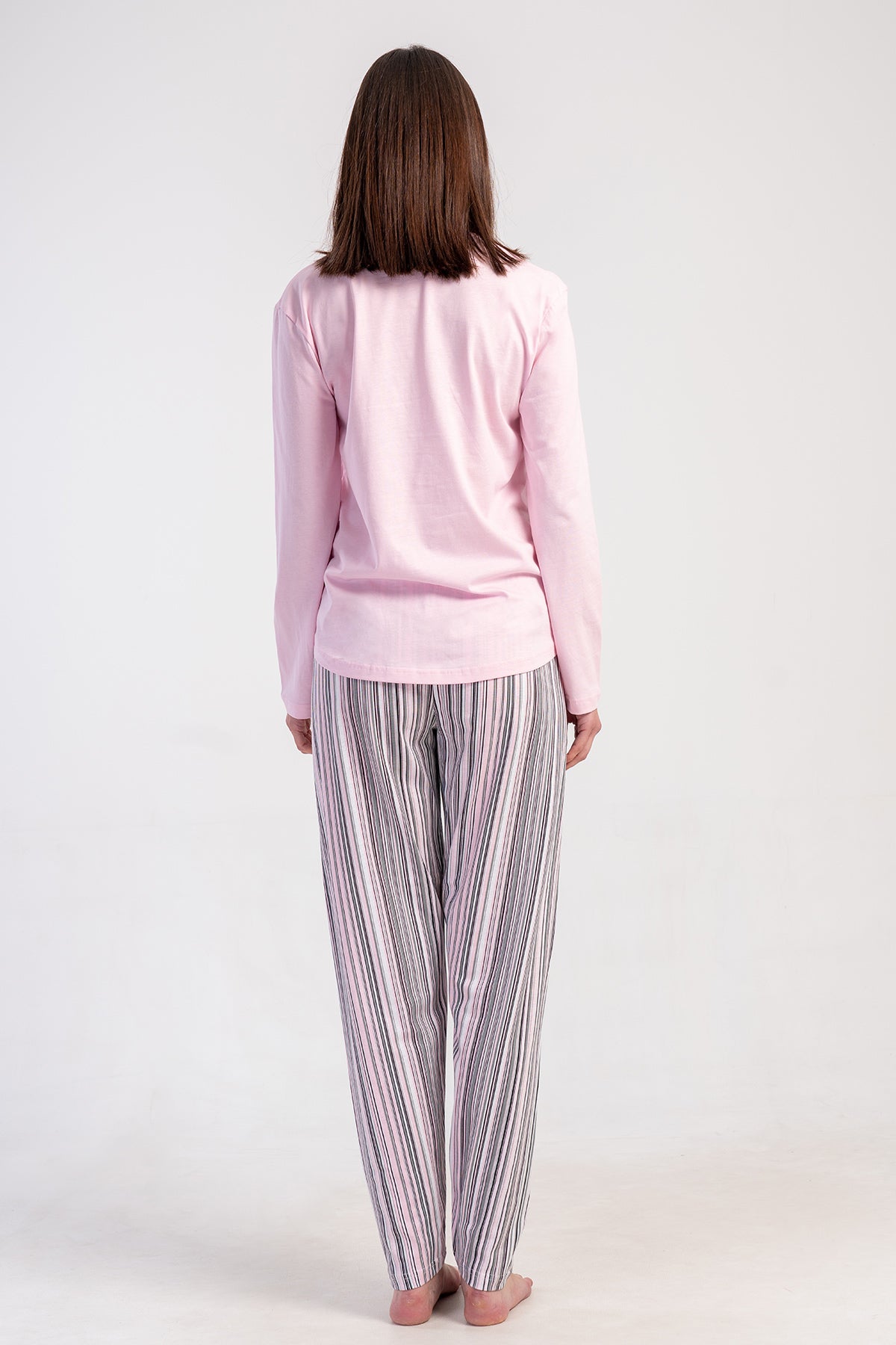 KADIN P.SUPREM O YAKA UZUN KOL ETEGI OVAL PIJAMA TAKIM