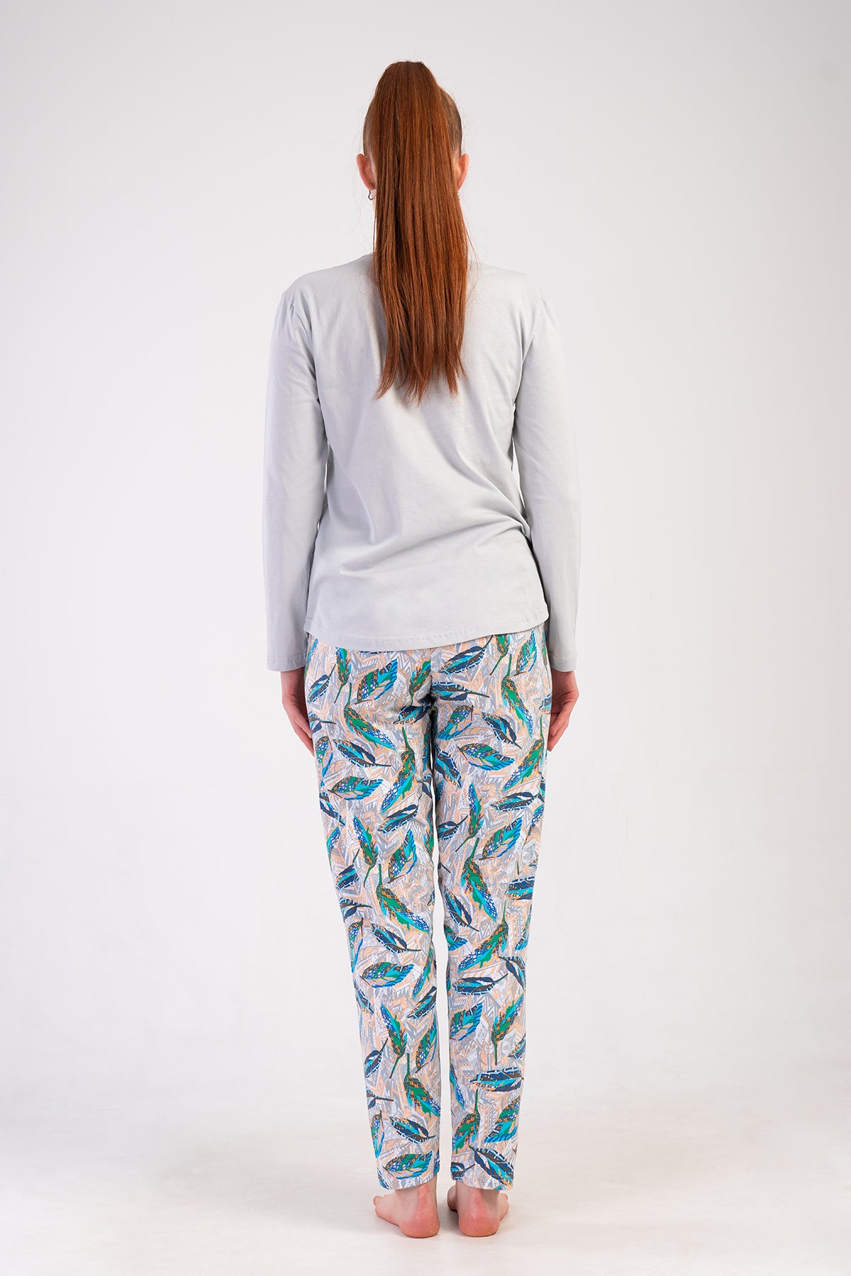 KADIN P.SUPREM XXL O YAKA UZUN KOL ETEGI OVAL PIJAMA TAKIM