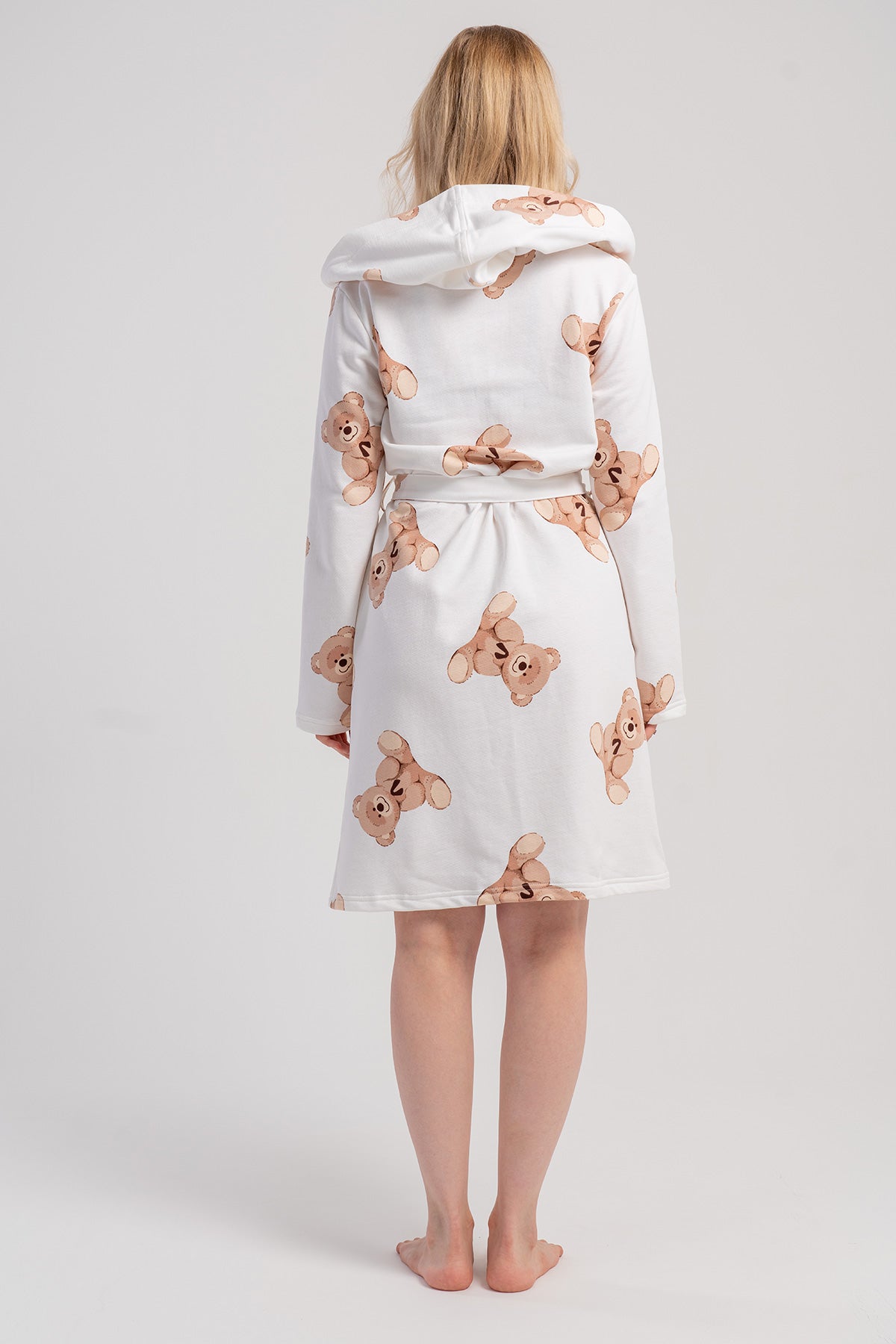 KADIN 2IPLIK KAPSONLU UZUN KOL KISA CEPLI SABAHLIK