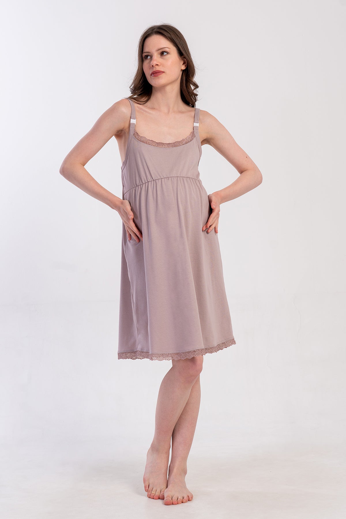 KADIN P.SUPREM IP ASKILI BUZGULU DANTELLI HAMILE TUNIK