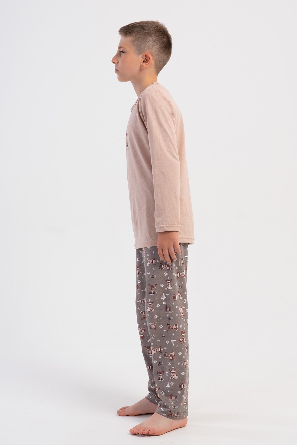 ERKEK COCUK P.SUPREM O YAKA UZUN KOL PIJAMA TAKIM(5-6/13-14)