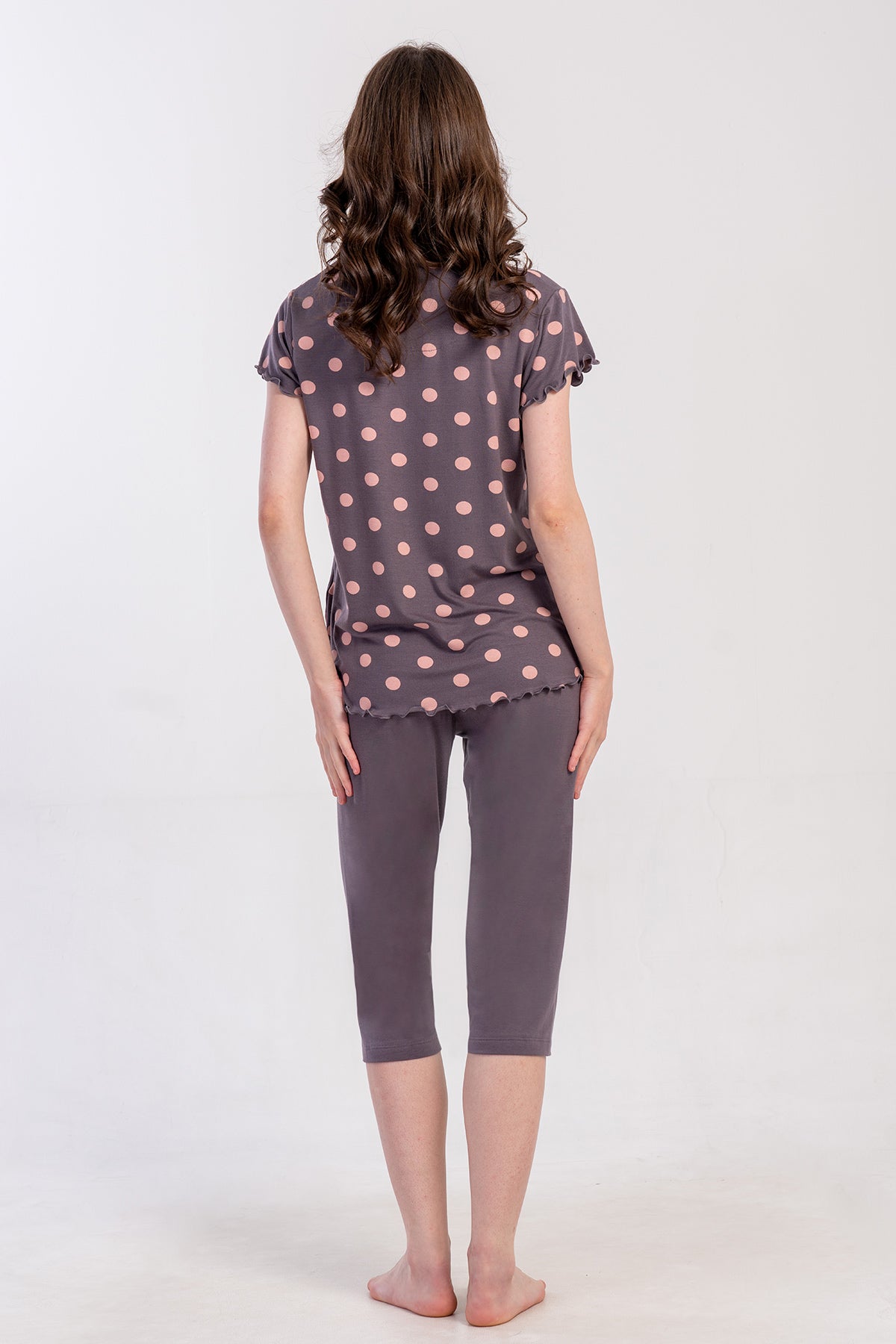 KADIN LYC VISCON XXL KAYIK YAKA FIYONKLU BIBILALI KISA KOL KAPRI TAKIM