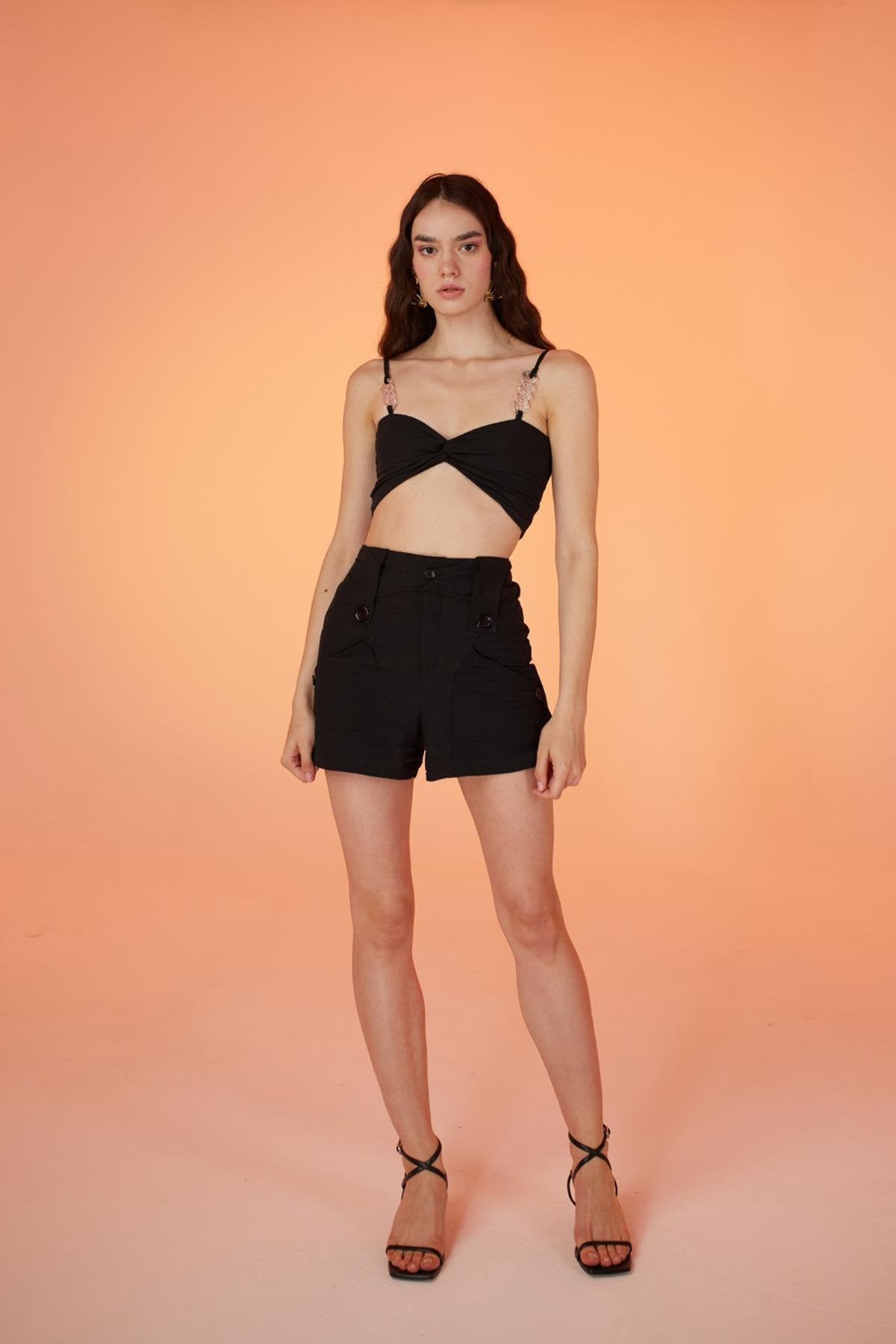 Rise Şort Siyah Siyah L