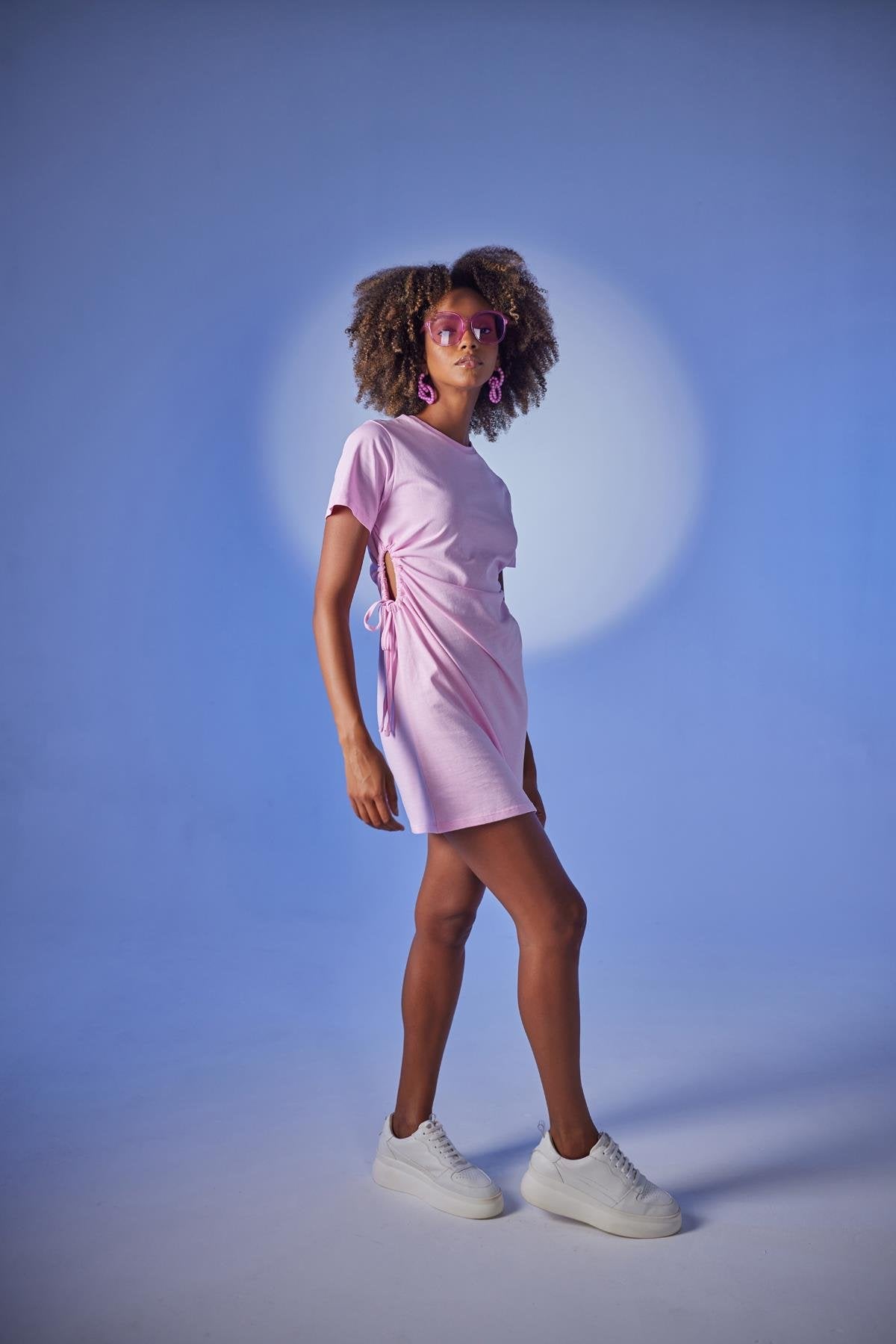 Wex Tshirt Elbise Pembe