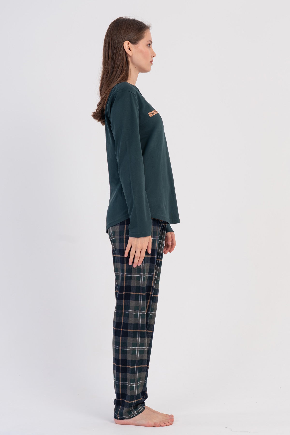 KADIN P.SUPREM O YAKA UZUN KOL ETEGI OVAL PIJAMA TAKIM