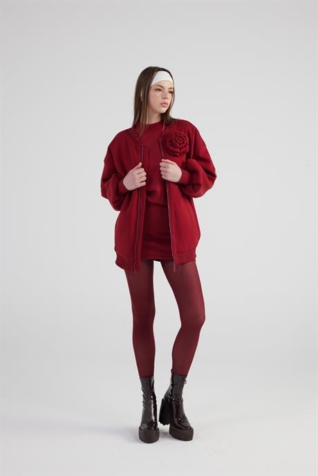 Alexa Bomber Ceket Bordo
