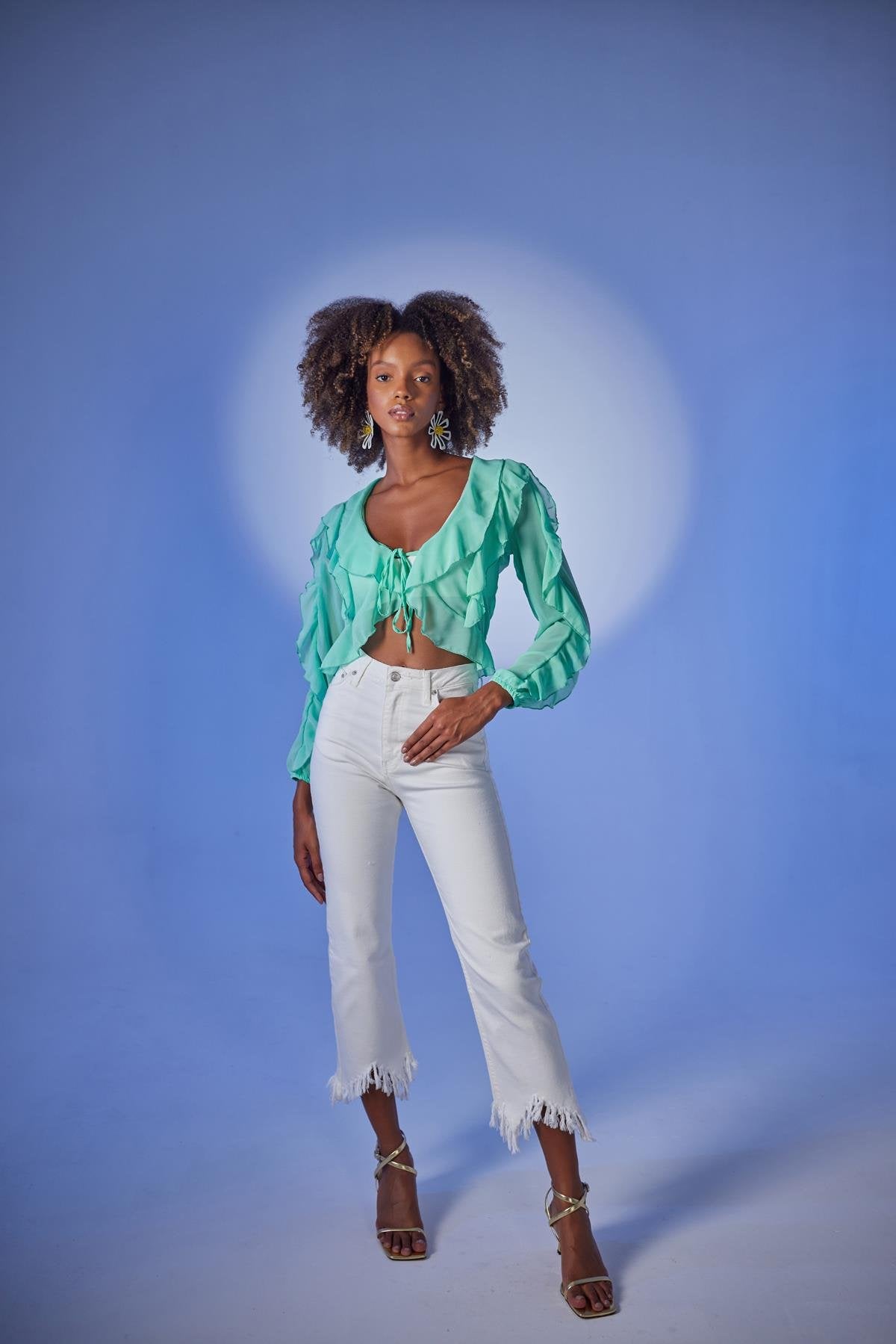 Elsa Bluz Yeşil Yeşil L