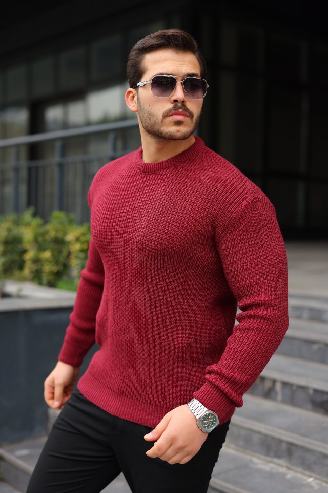 Men's Crew Neck Knitted Sweater