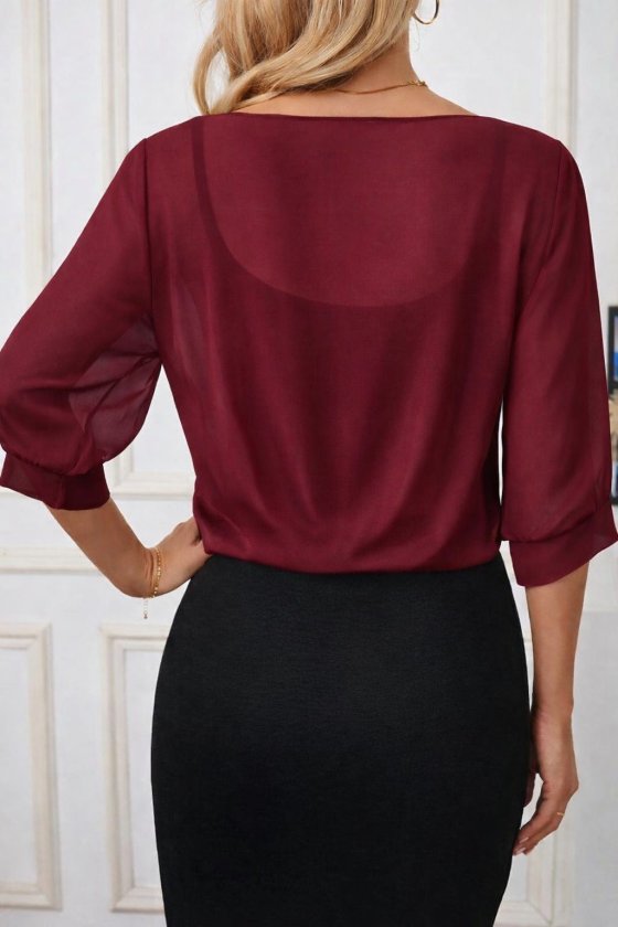 Kadın Fakir Kollu önden Bağlamalı Kısa şifon Bolero Ceket
